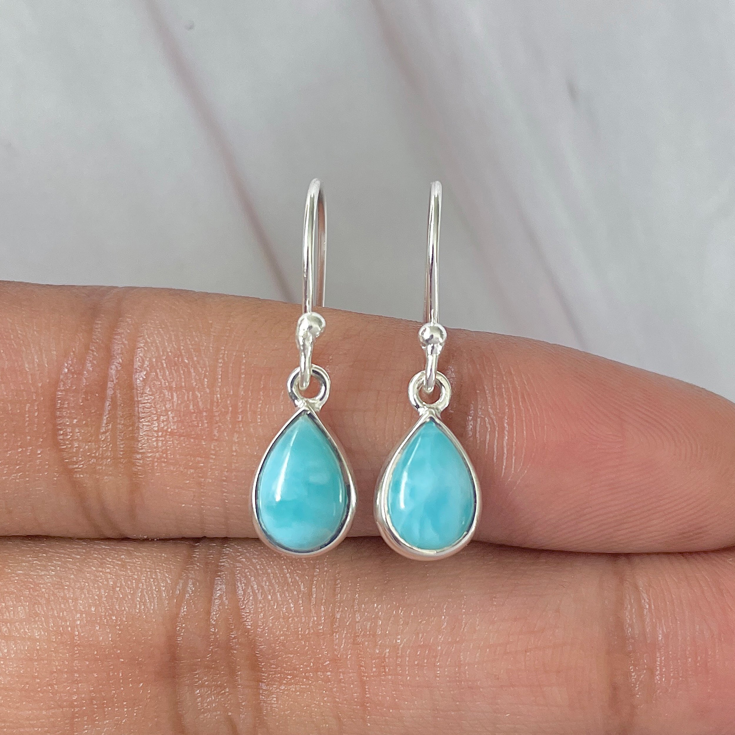 Larimar Earring-(LAR-E-818.)