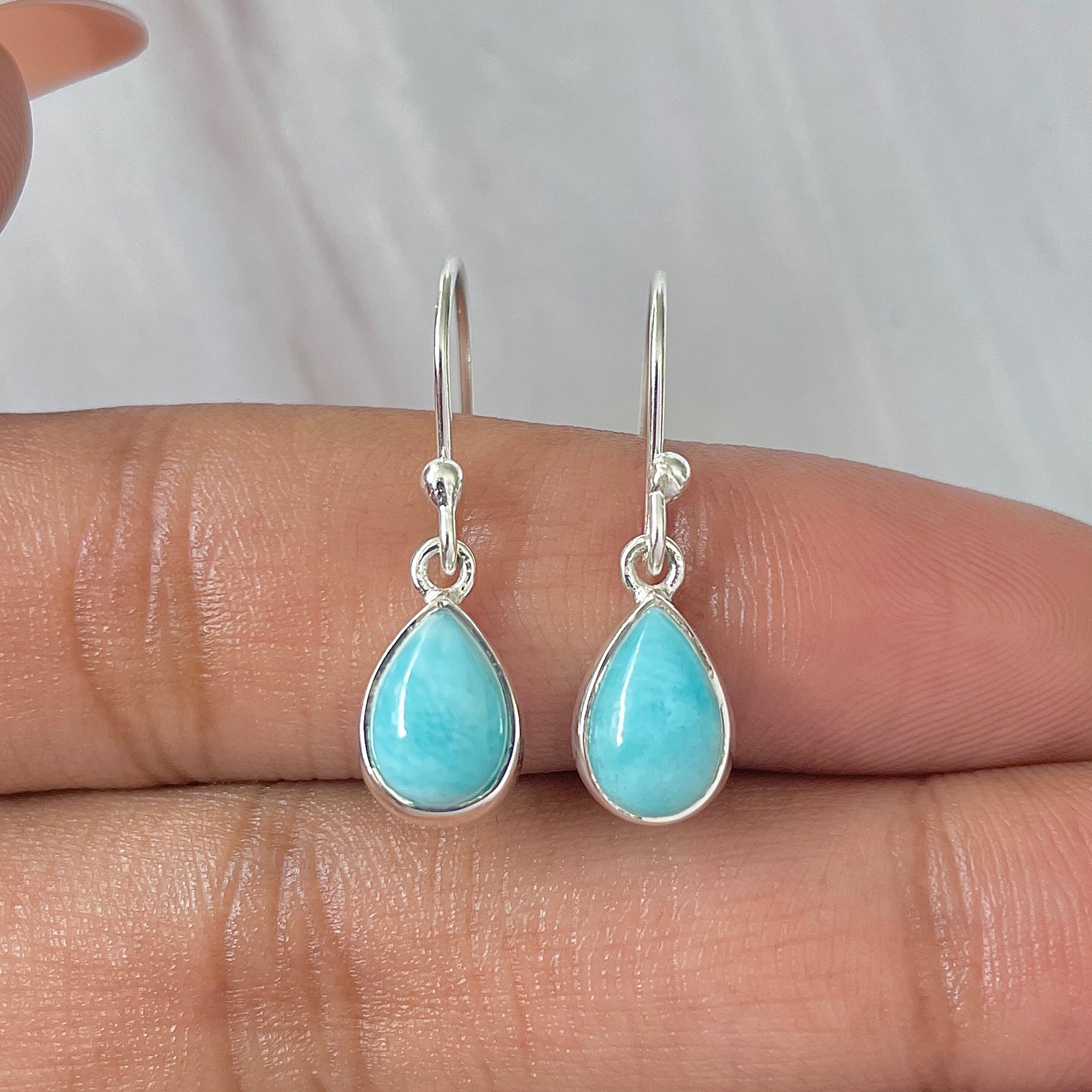 Larimar Earring-(LAR-E-819.)
