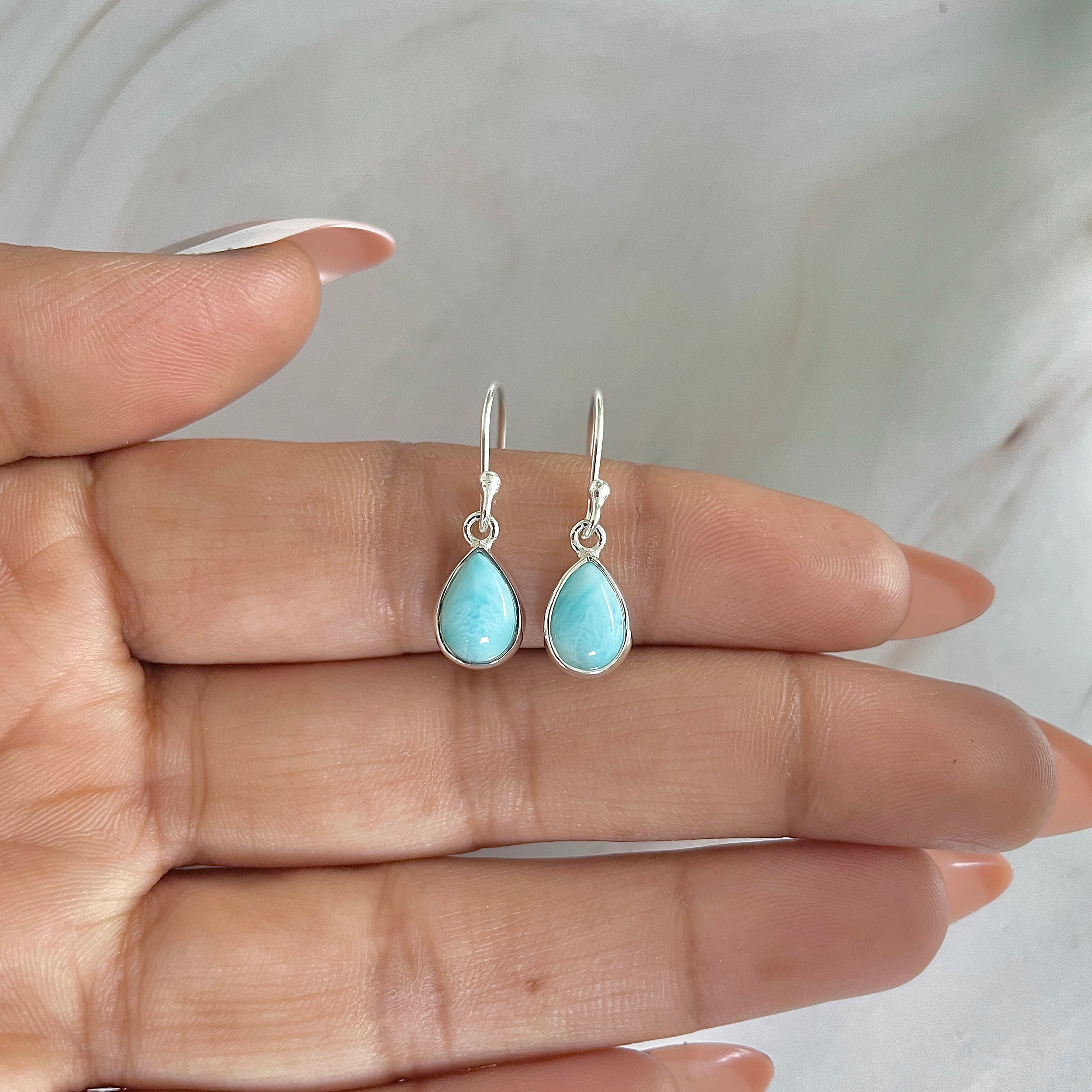 Larimar Earring-(LAR-E-824.)