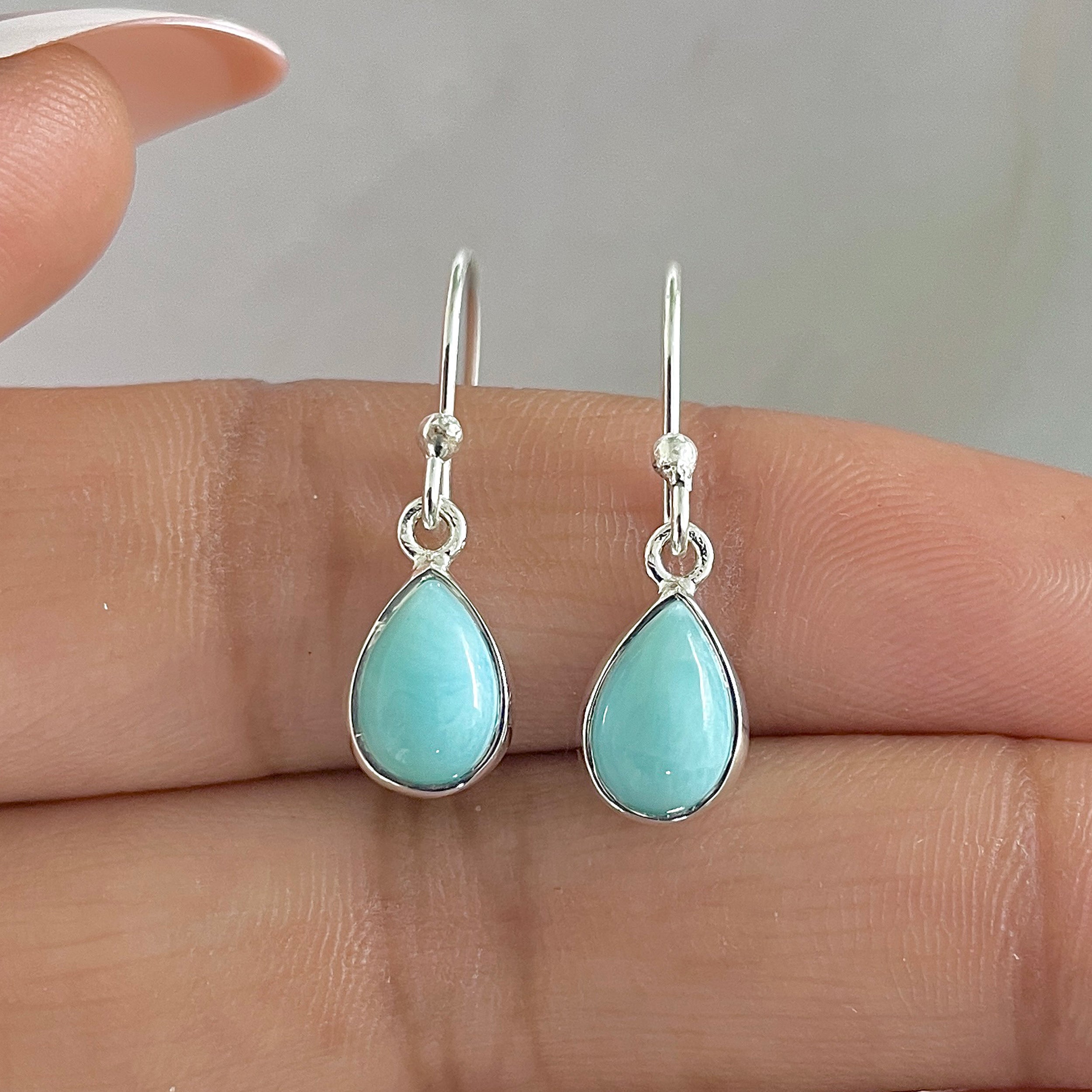 Larimar Earring-(LAR-E-825.)