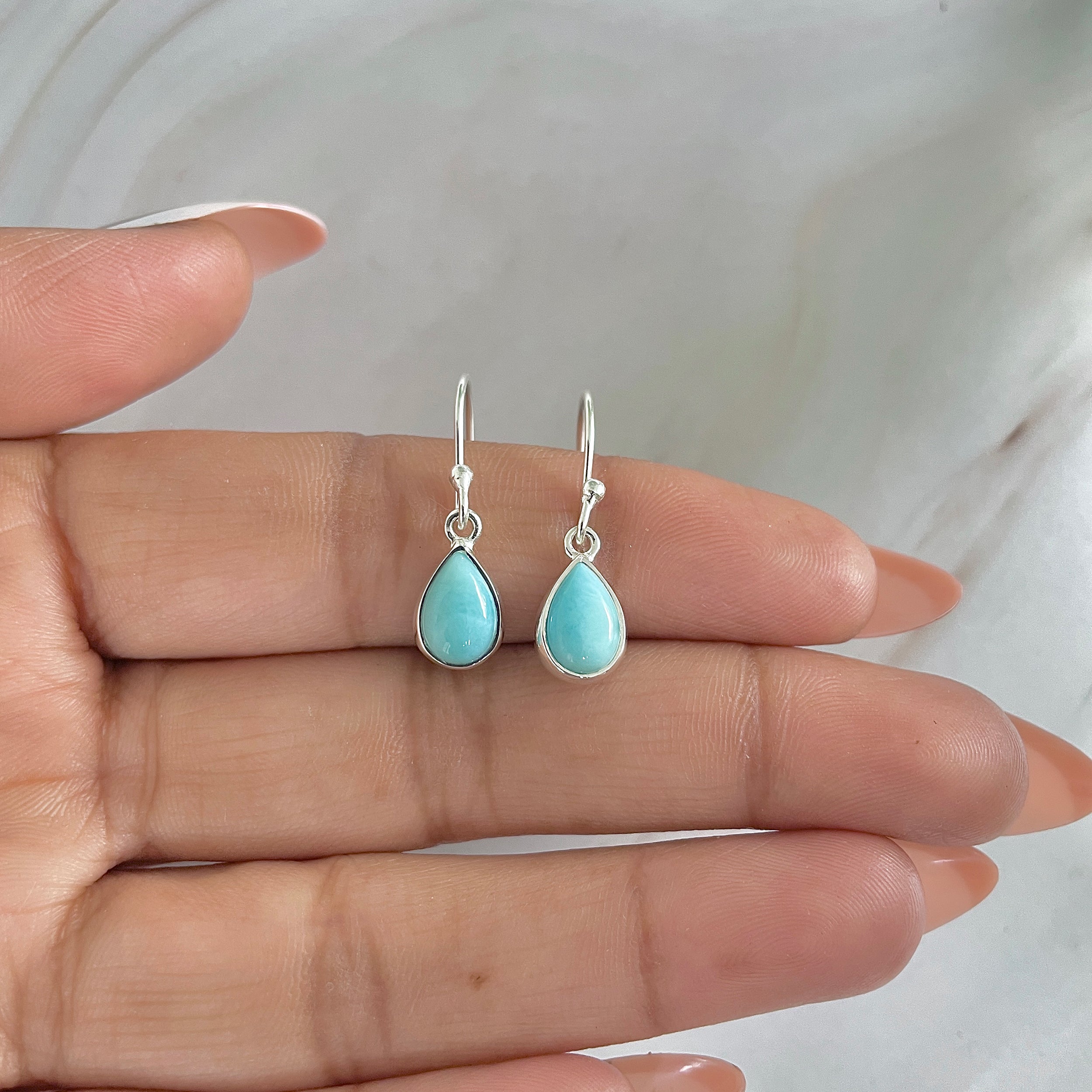 Larimar Earring-(LAR-E-826.)
