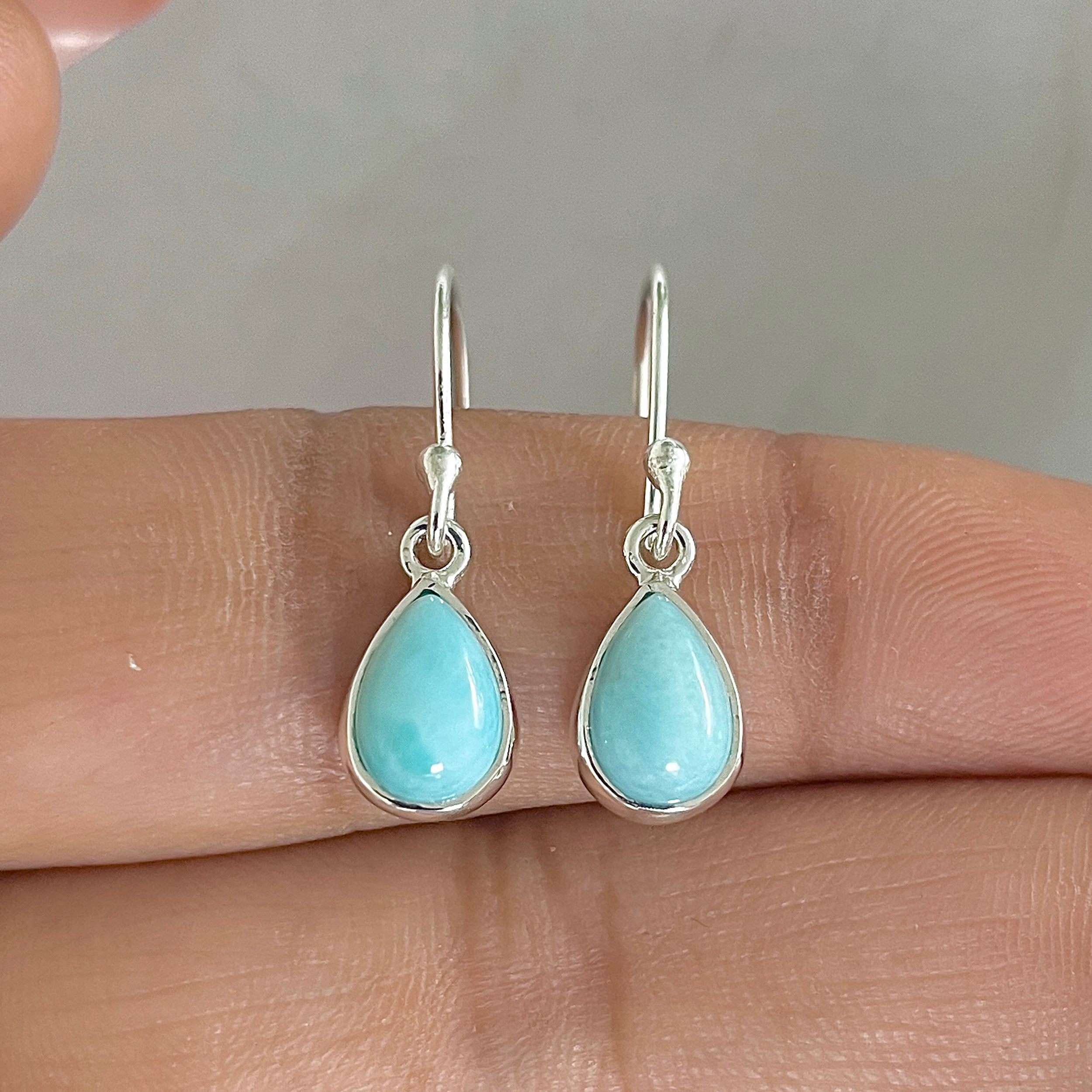 Larimar Earring-(LAR-E-830.)