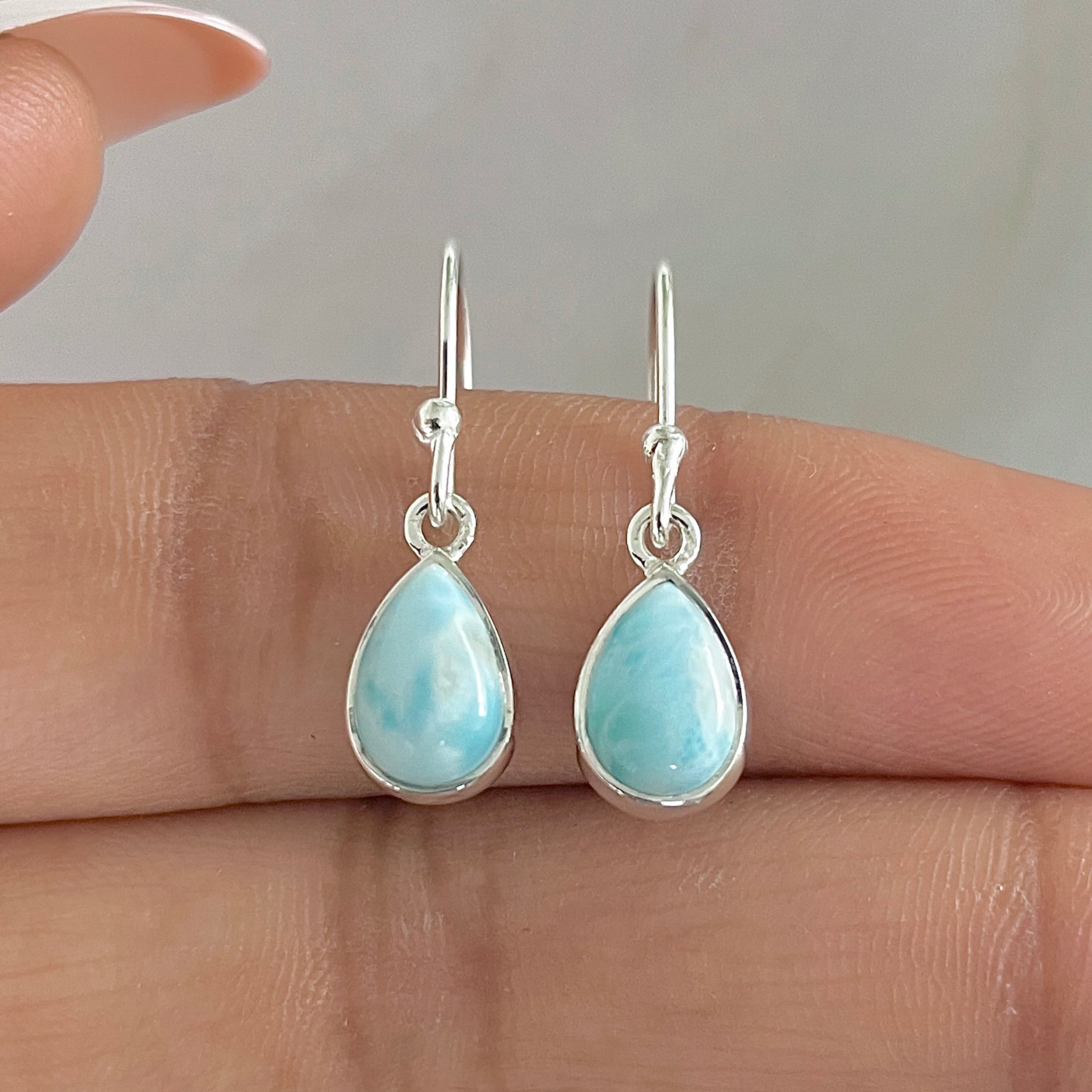 Larimar Earring-(LAR-E-832.)
