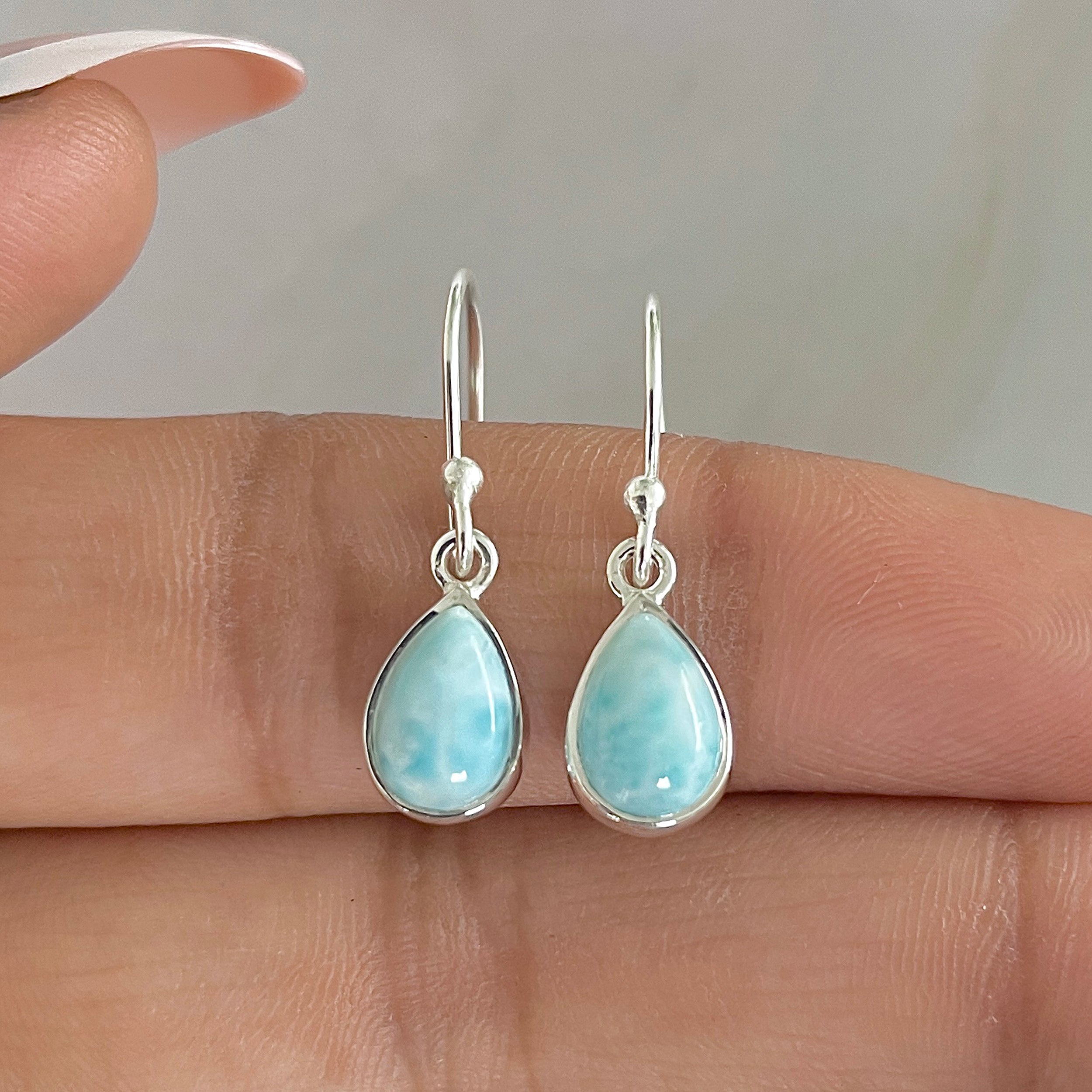 Larimar Earring-(LAR-E-841.)