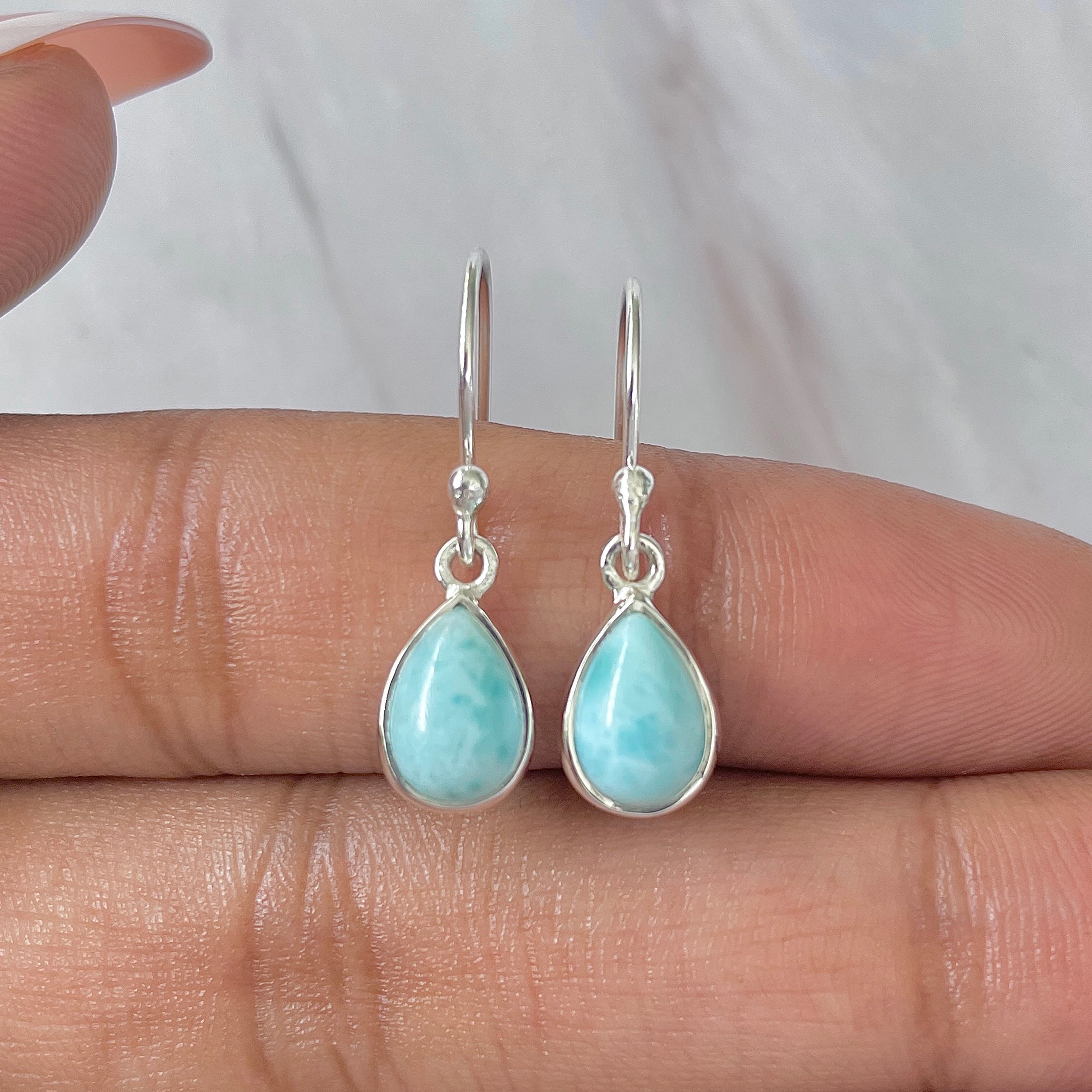Larimar Earring-(LAR-E-842.)