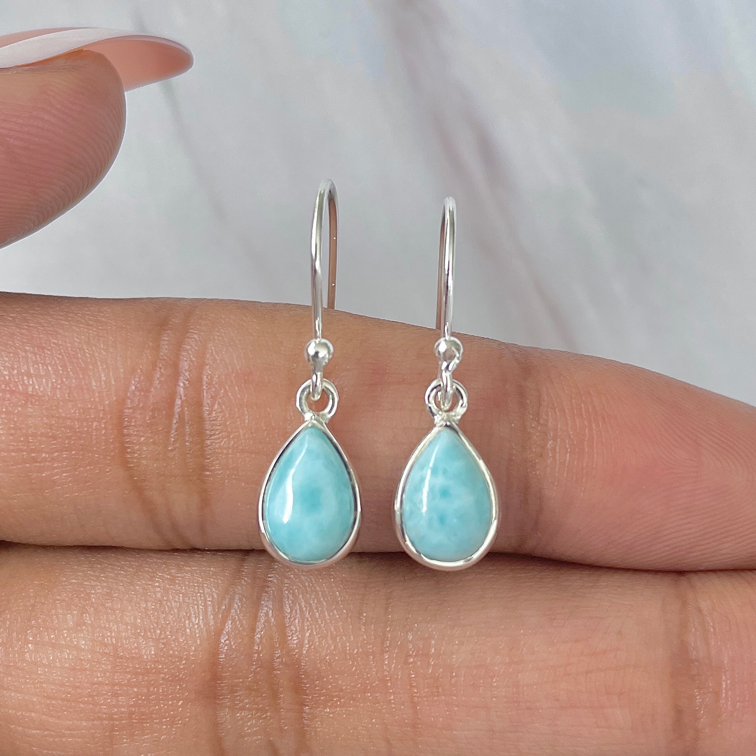 Larimar Earring-(LAR-E-843.)