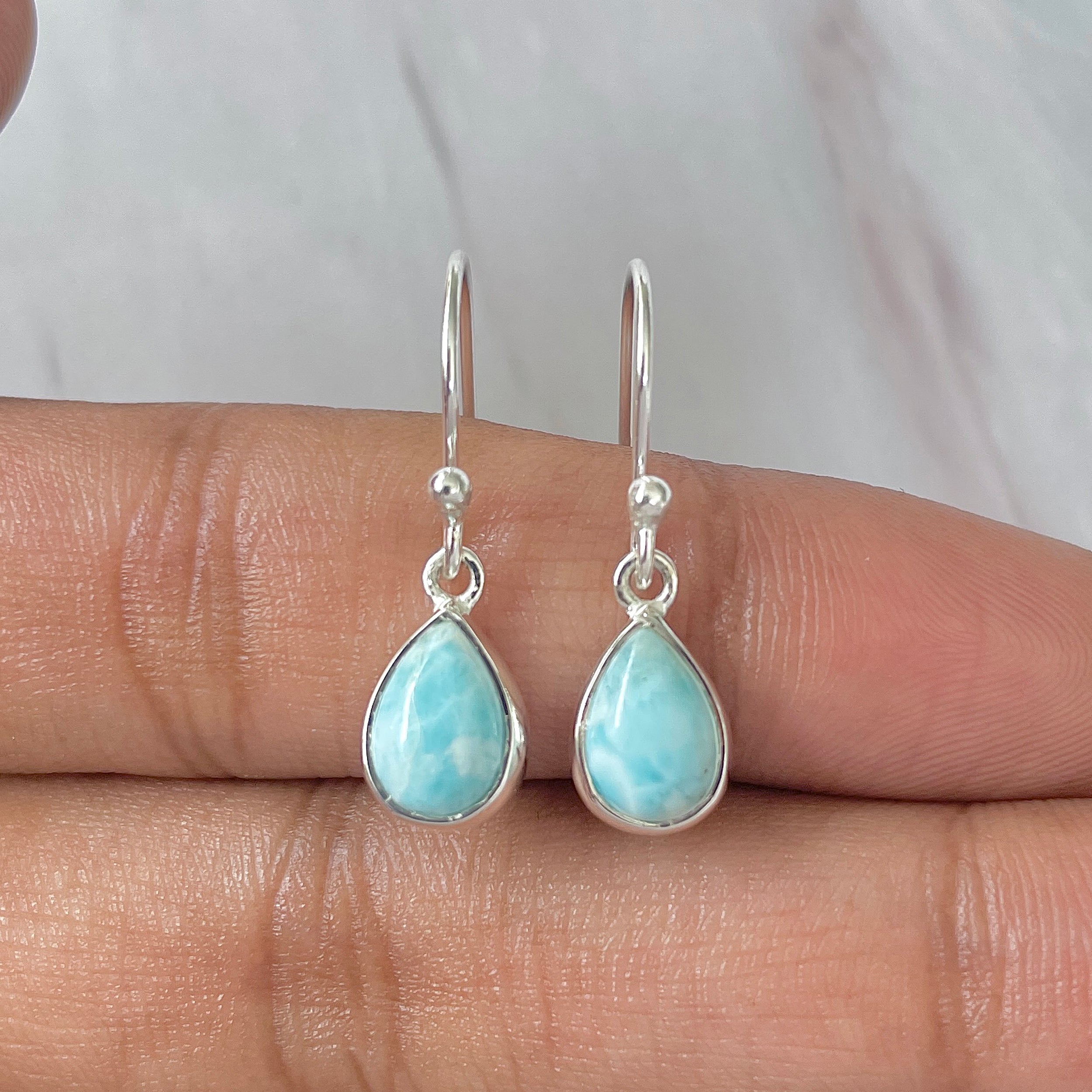 Larimar Earring-(LAR-E-845.)