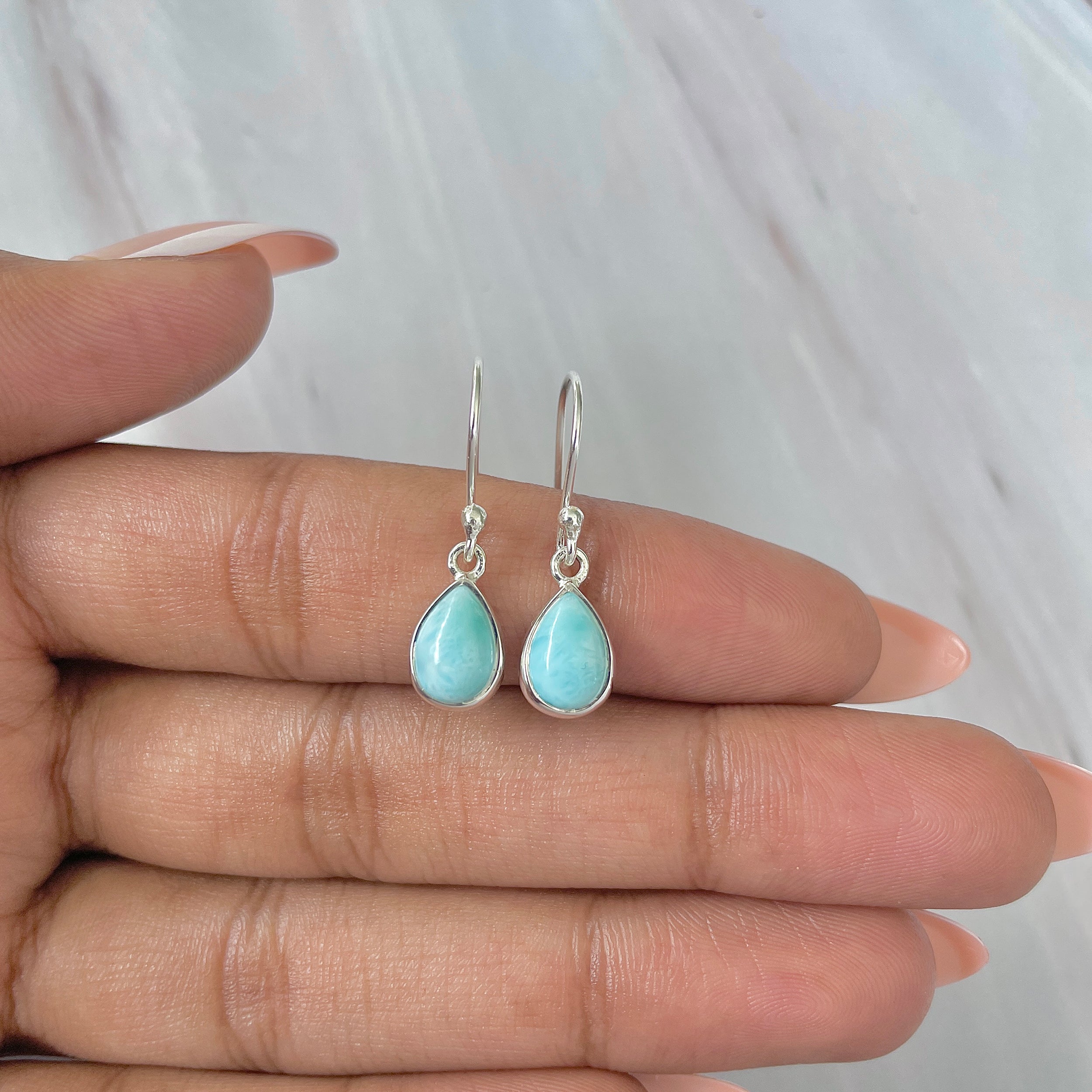 Larimar Earring-(LAR-E-846.)