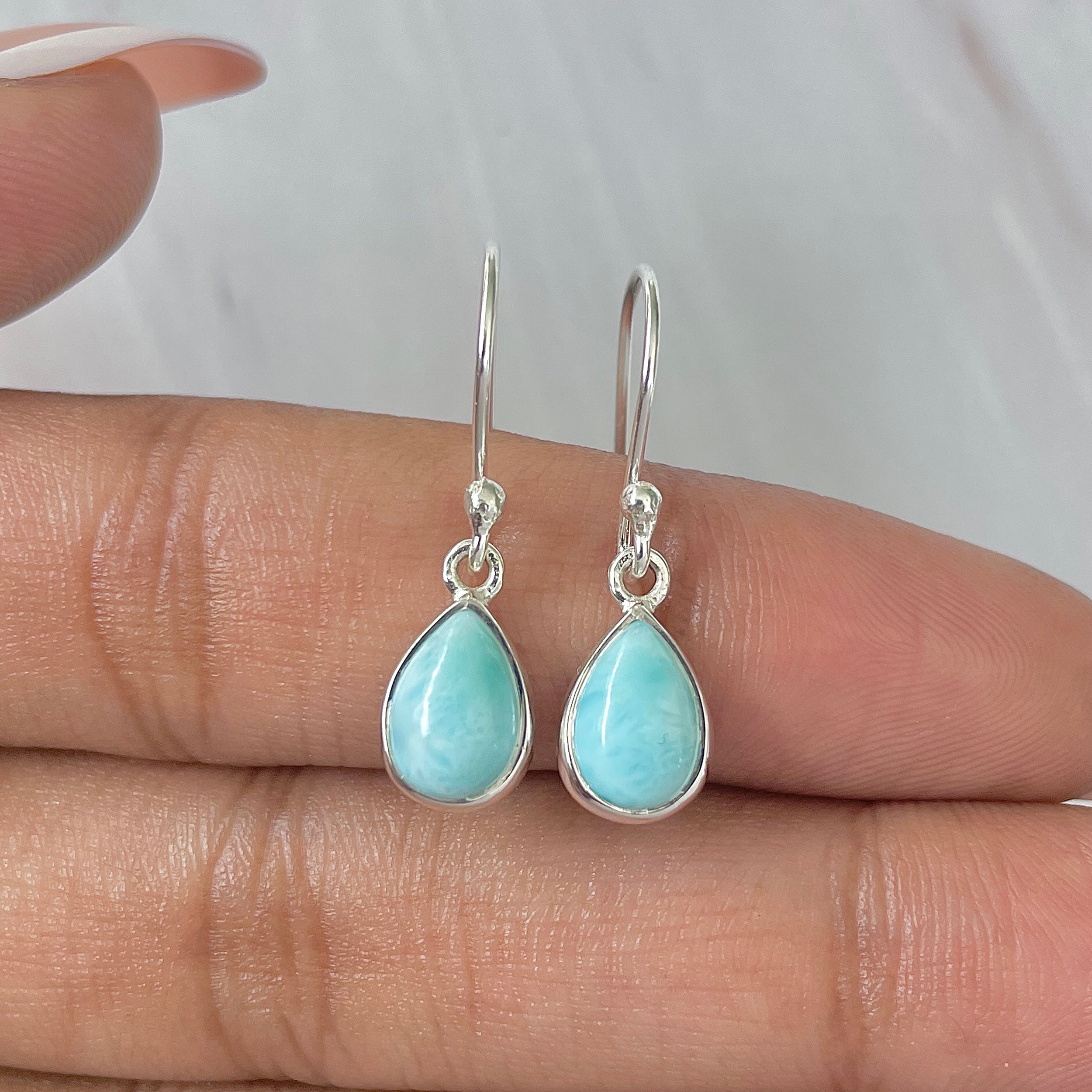 Larimar Earring-(LAR-E-846.)