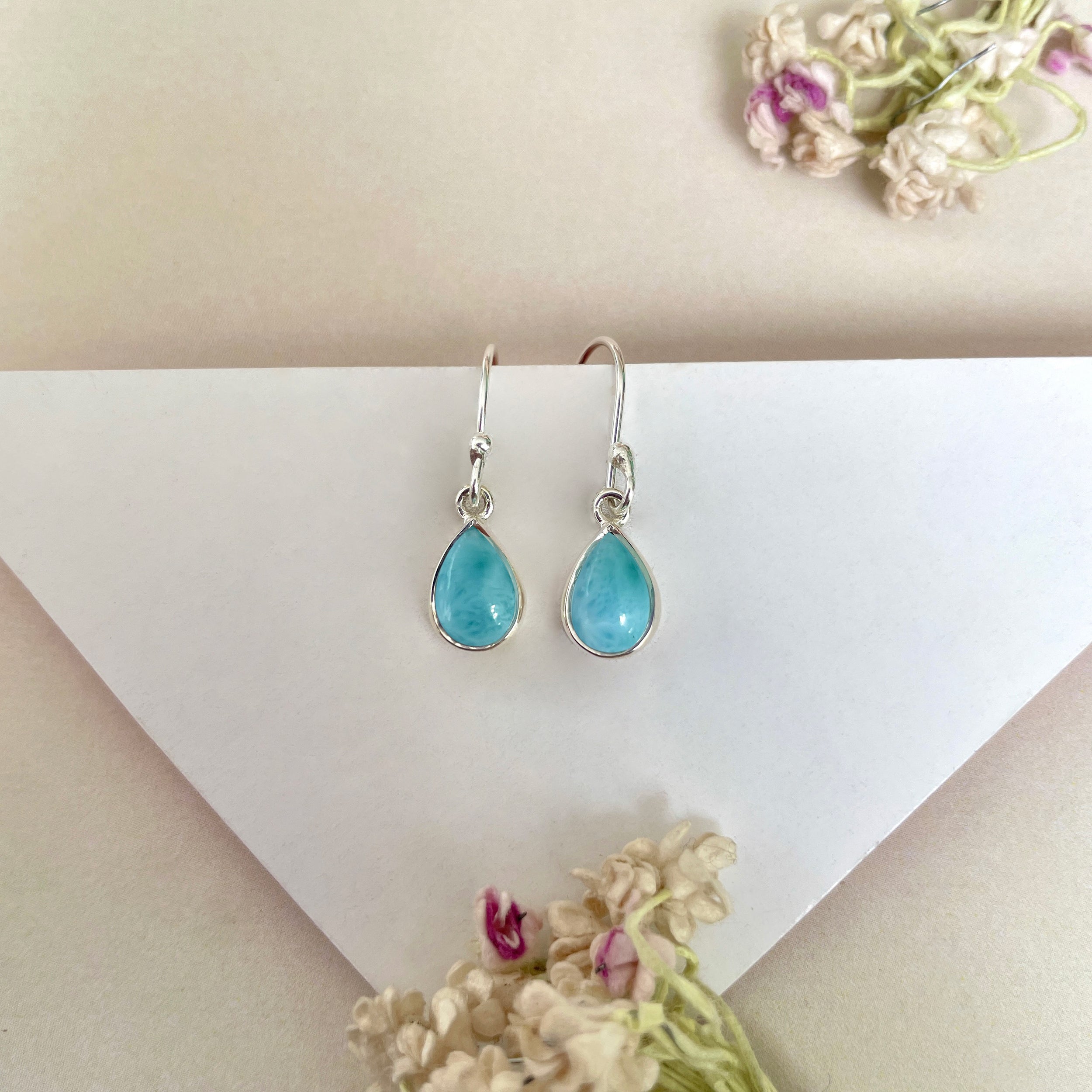 Larimar Earring-(LAR-E-846.)