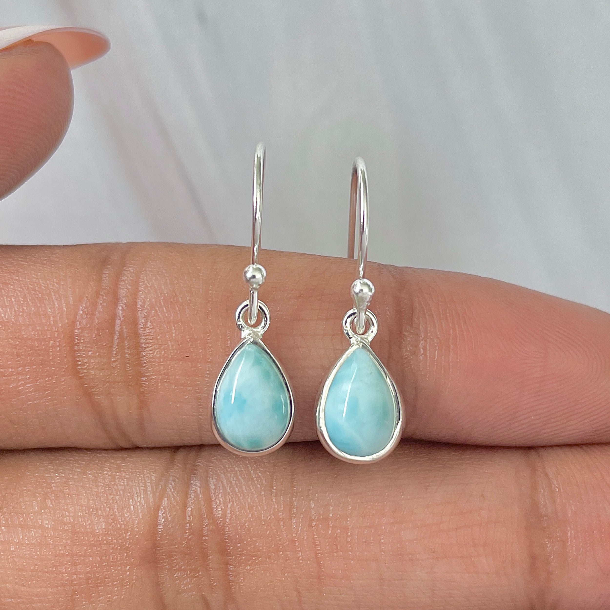 Larimar Earring-(LAR-E-847.)