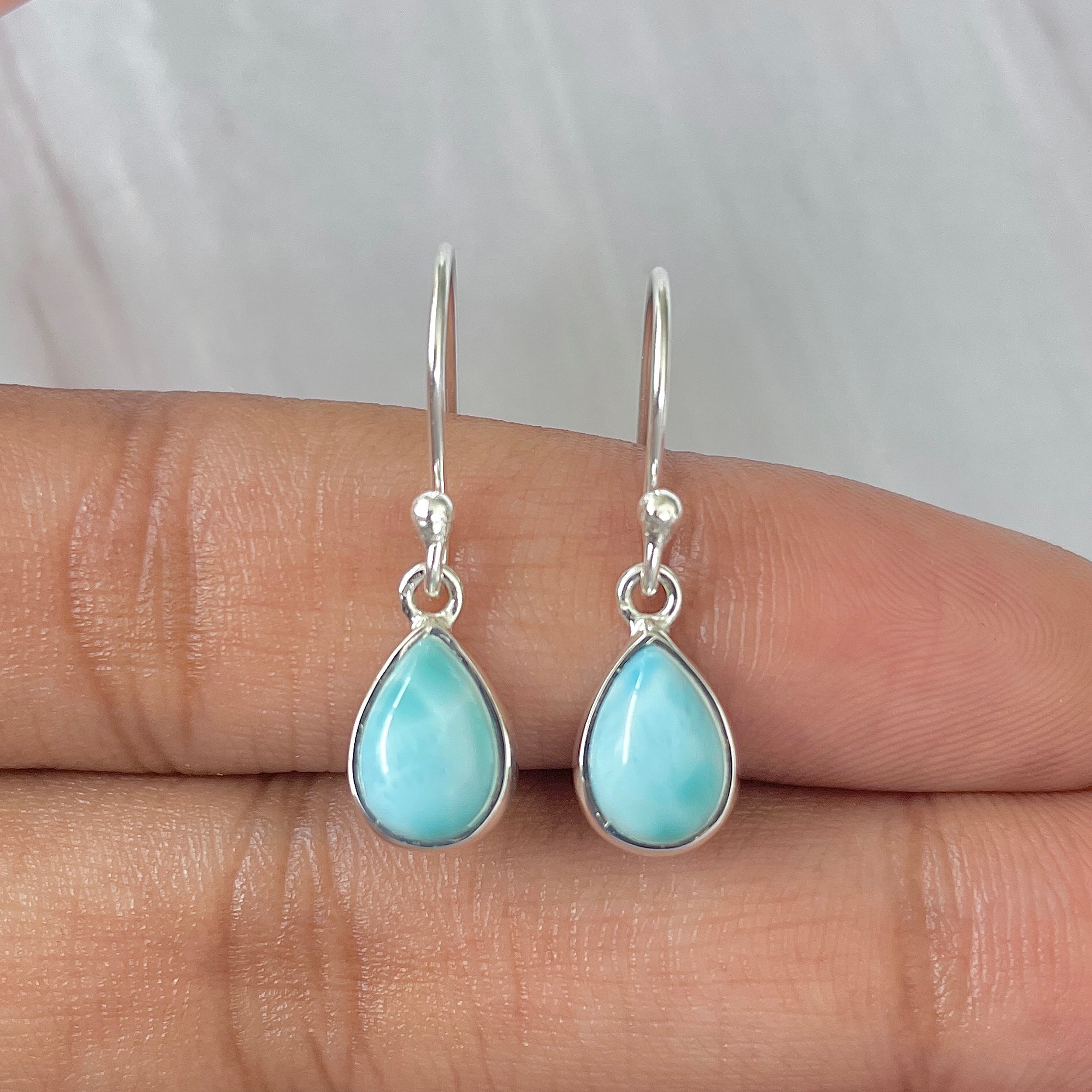Larimar Earring-(LAR-E-848.)