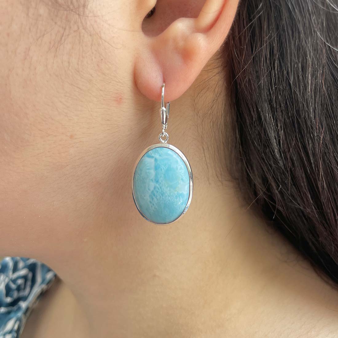 Larimar Earring-(LAR-E-85.)