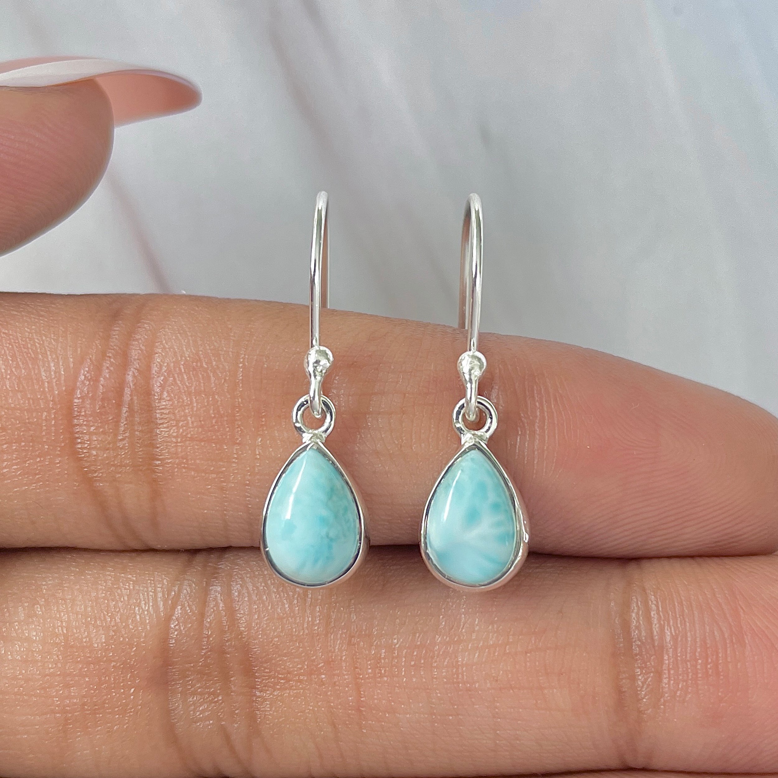 Larimar Earring-(LAR-E-851.)