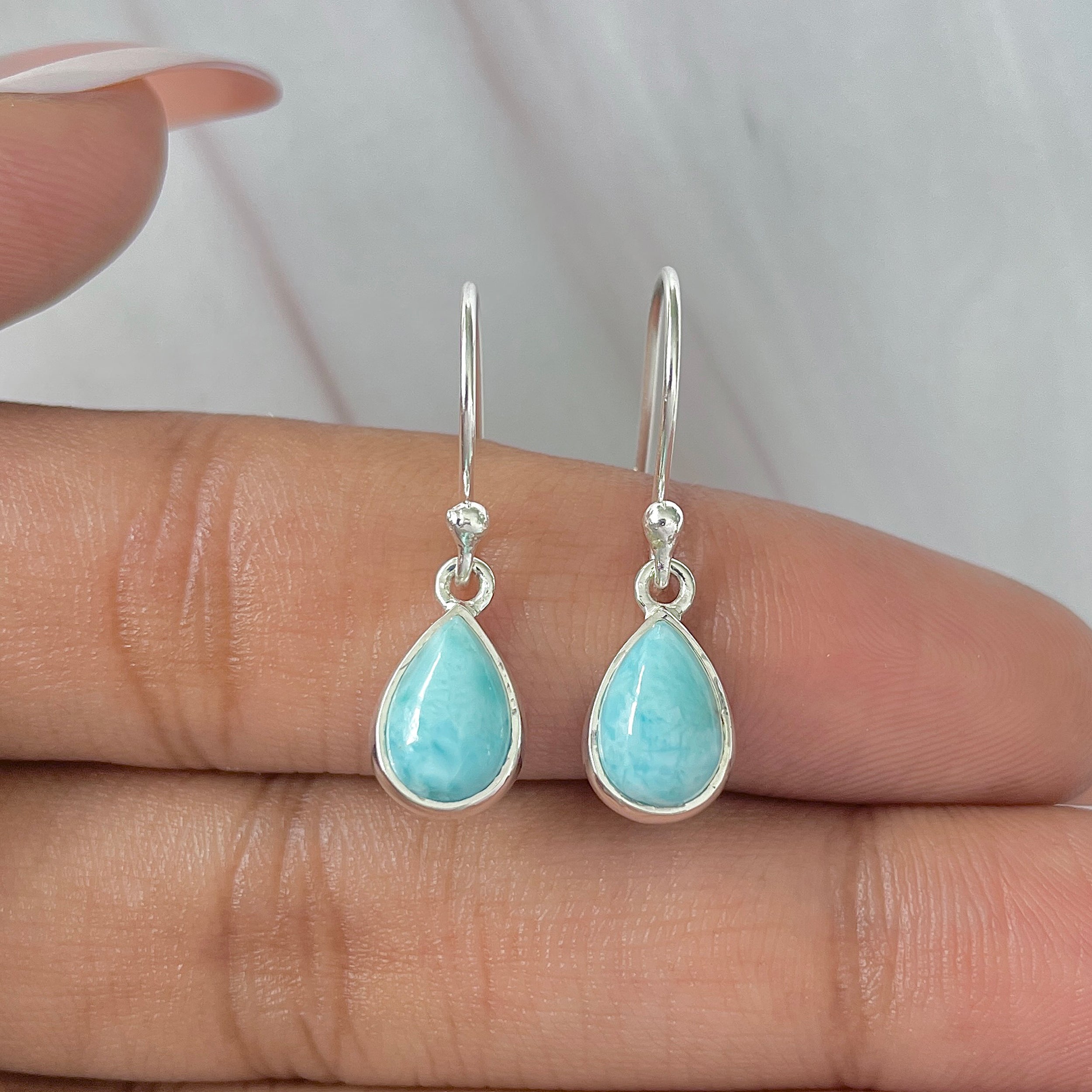 Larimar Earring-(LAR-E-852.)