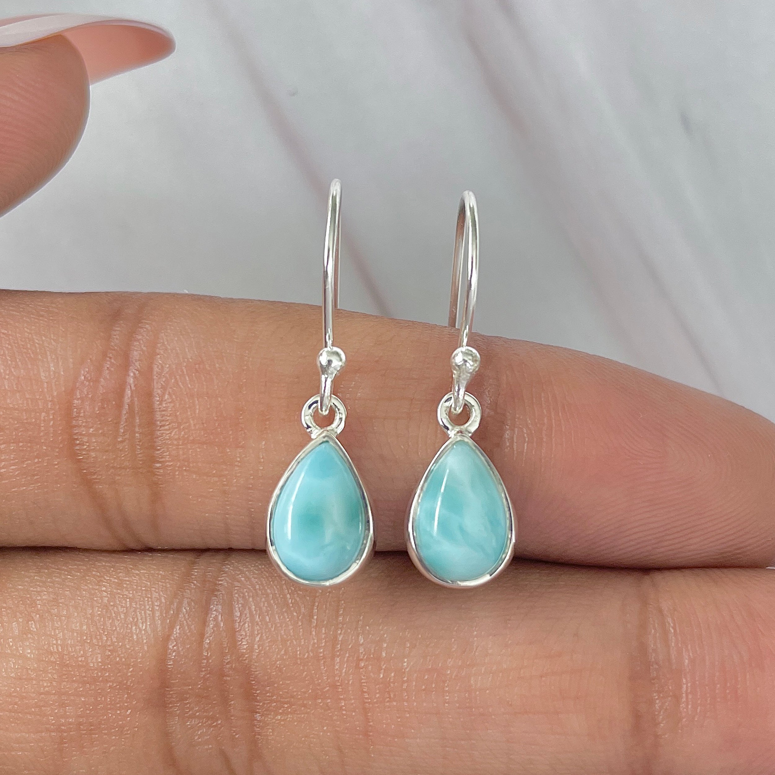Larimar Earring-(LAR-E-853.)