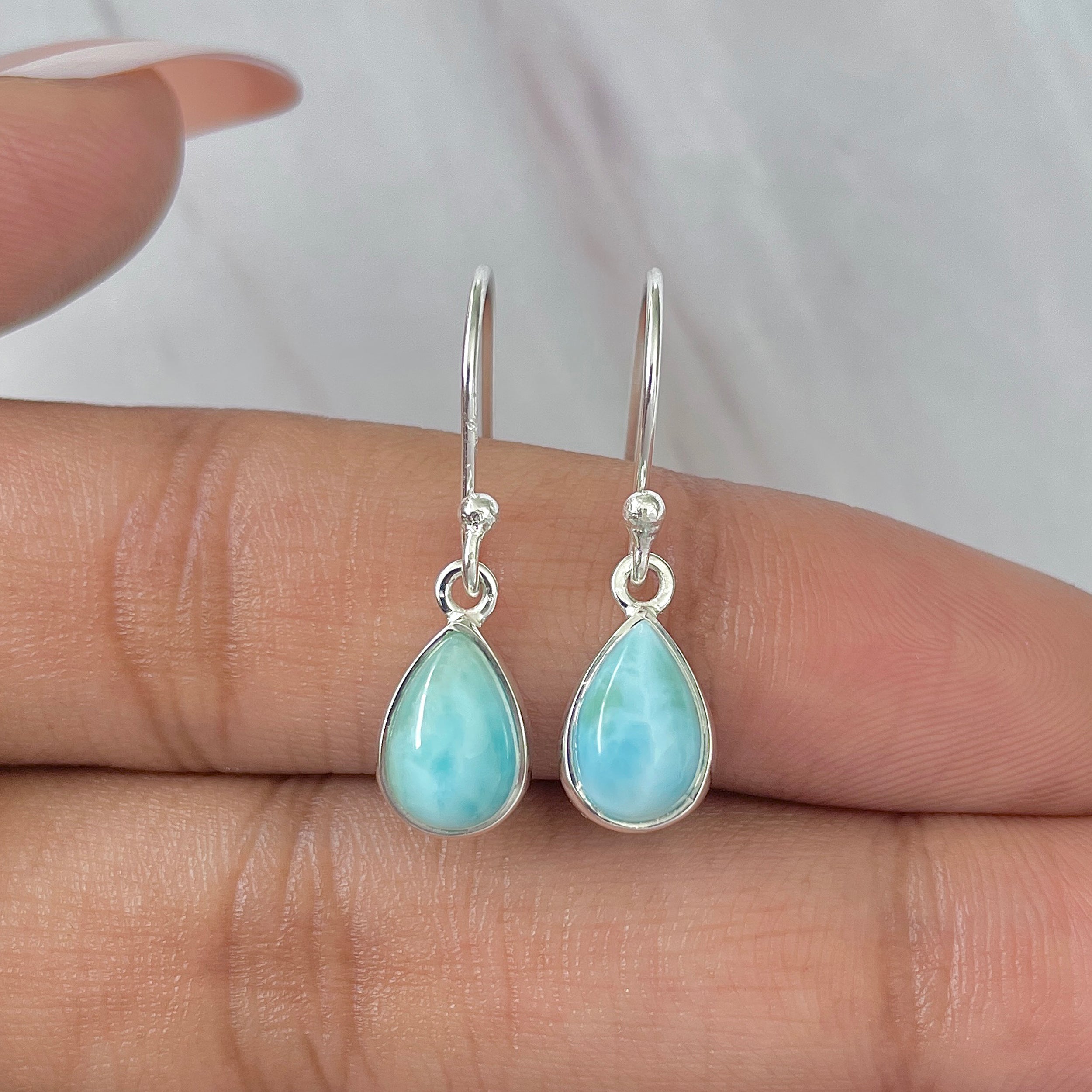 Larimar Earring-(LAR-E-855.)