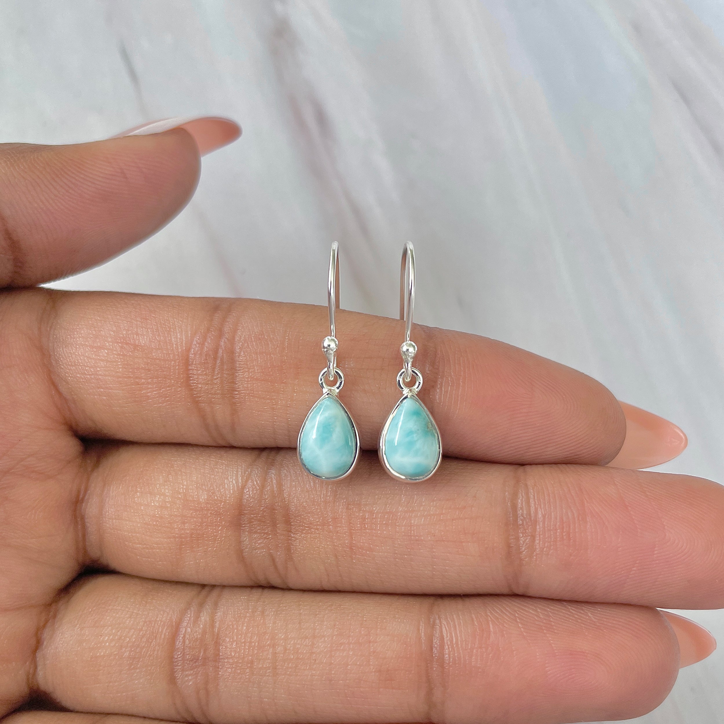 Larimar Earring-(LAR-E-857.)