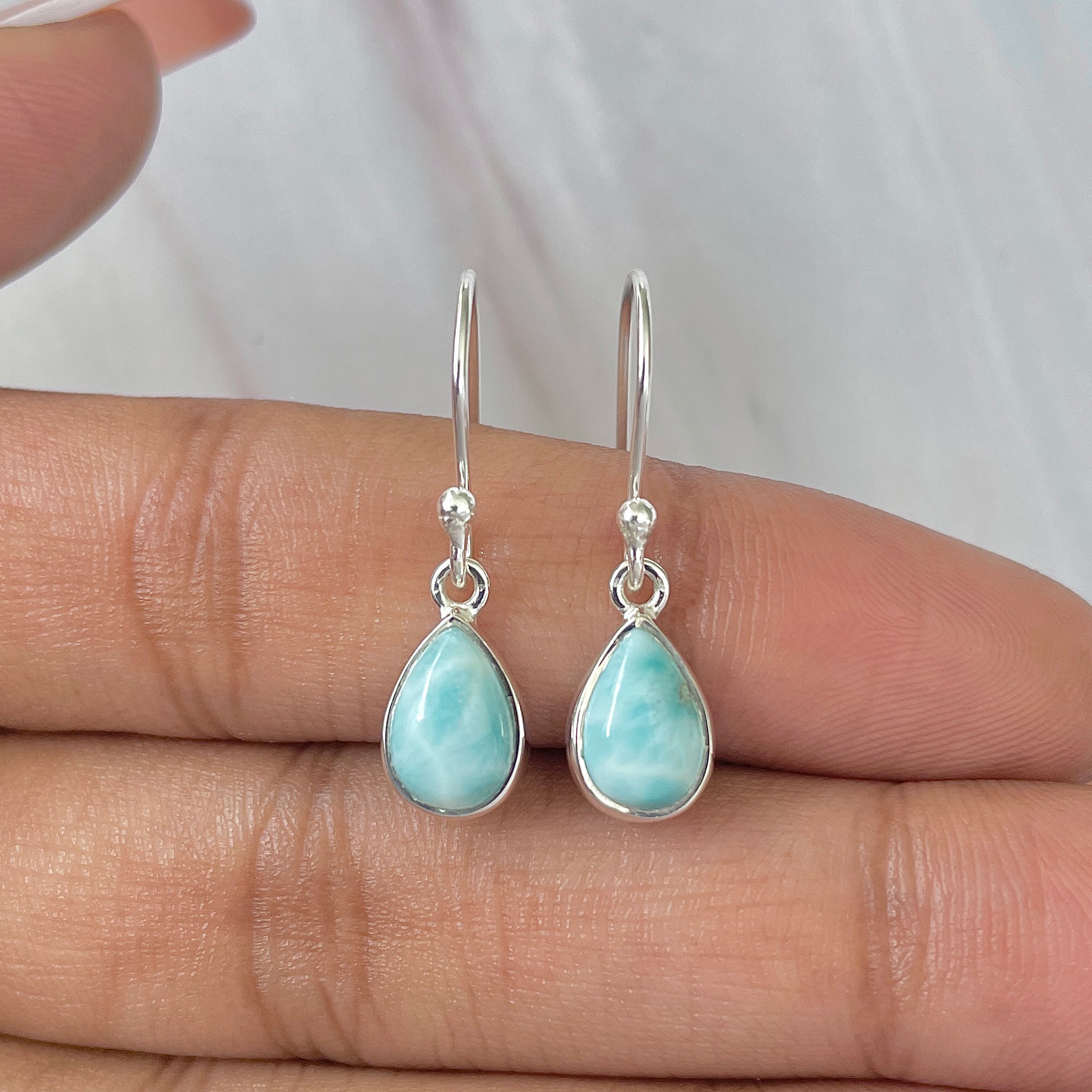 Larimar Earring-(LAR-E-857.)