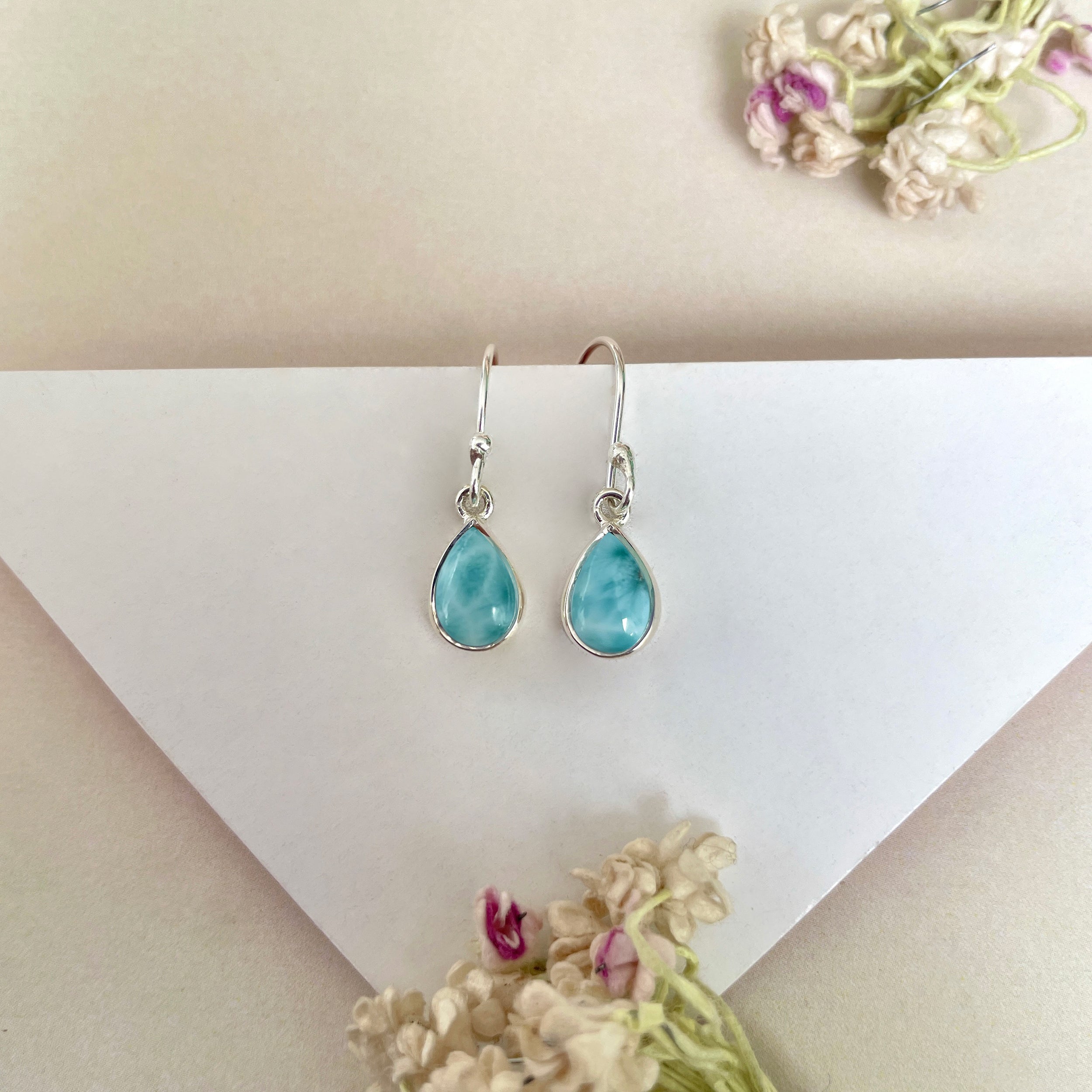 Larimar Earring-(LAR-E-857.)