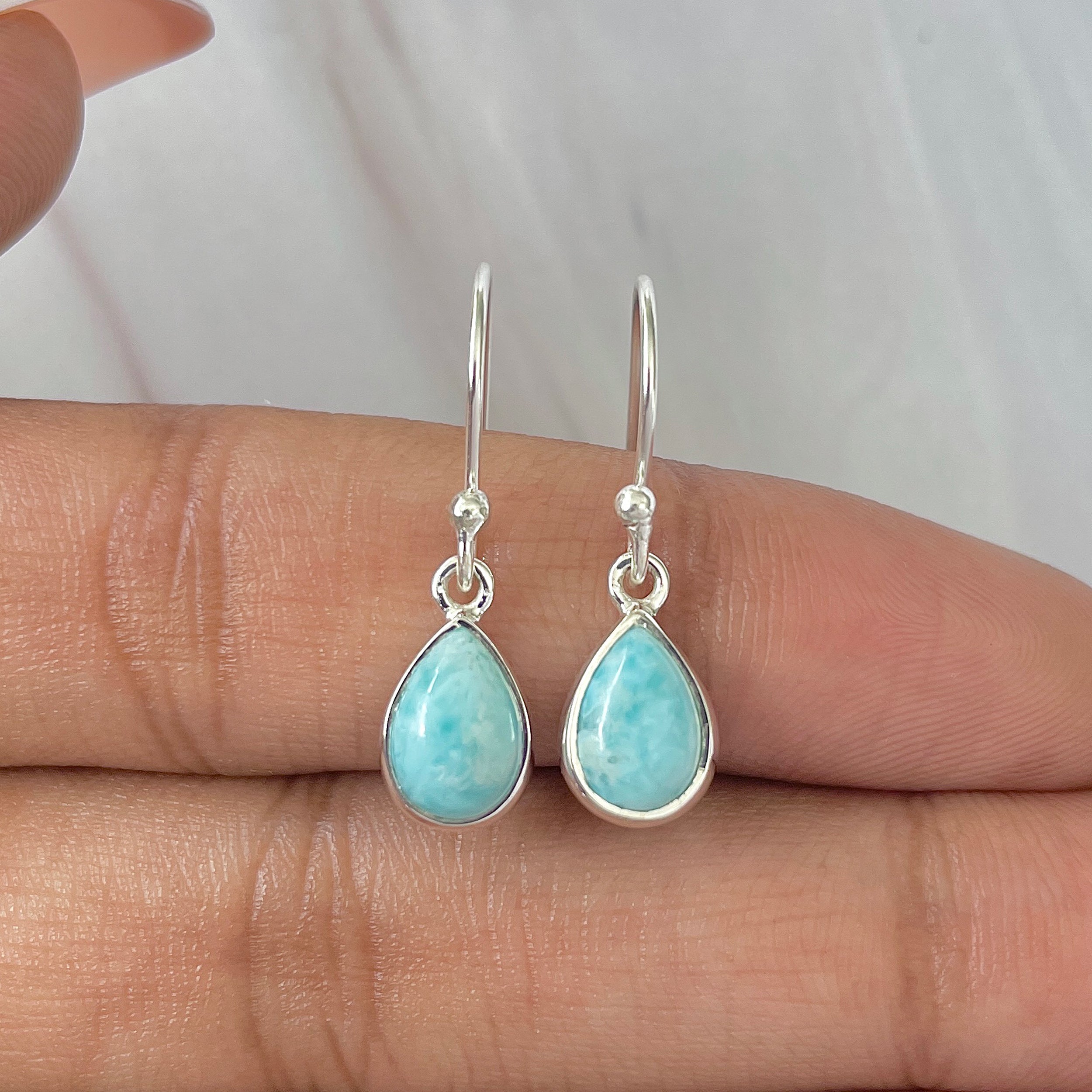 Larimar Earring-(LAR-E-859.)