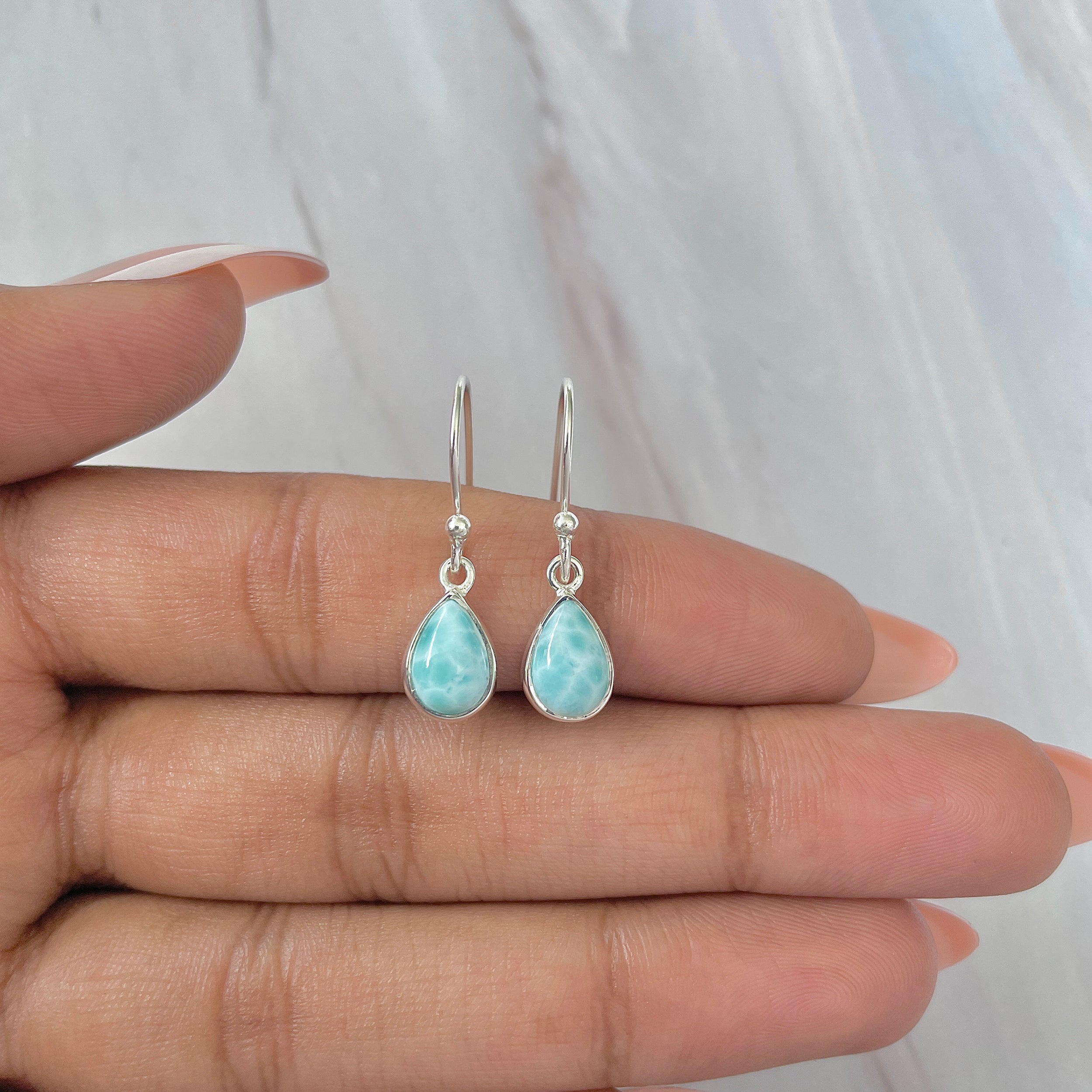 Larimar Earring-(LAR-E-860.)