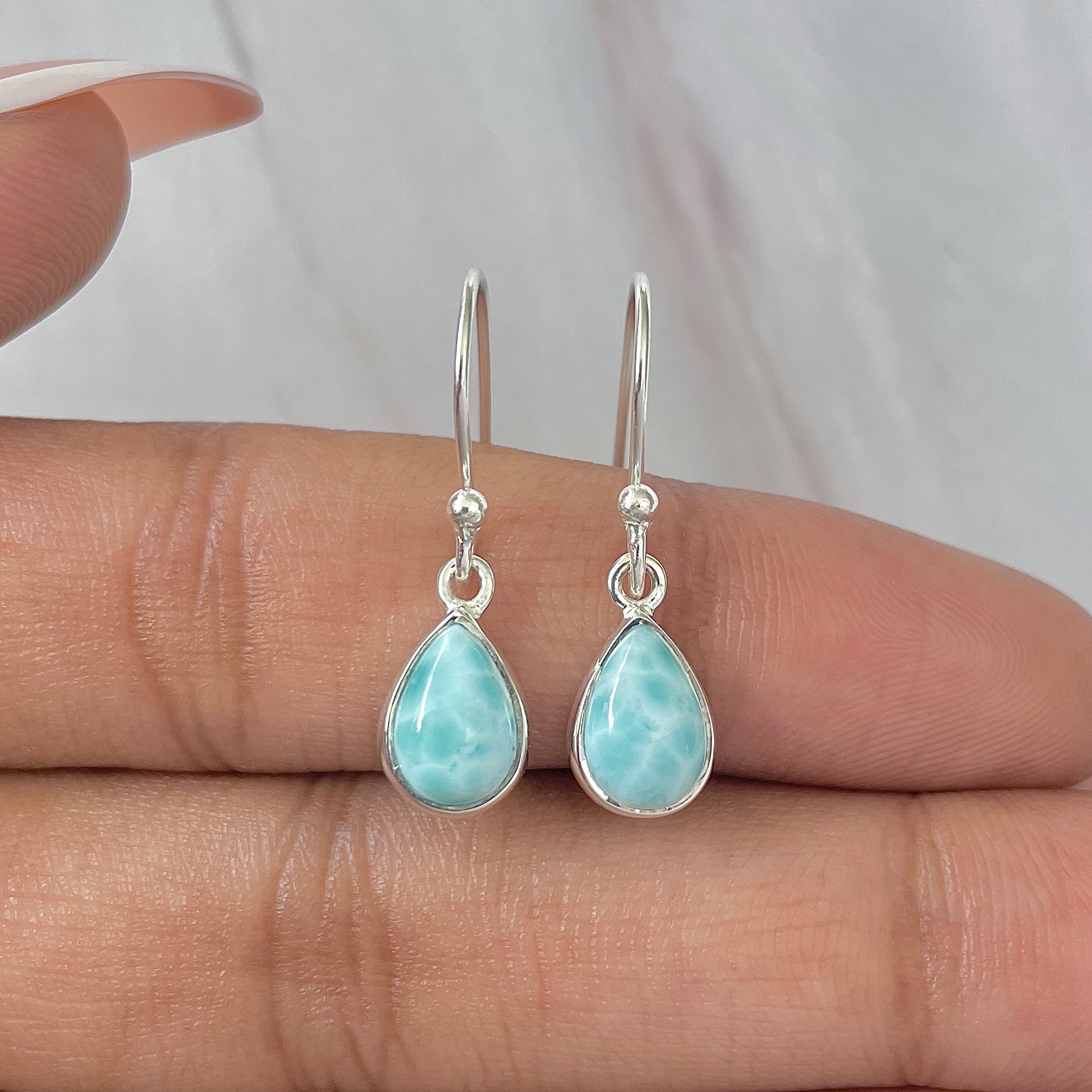 Larimar Earring-(LAR-E-860.)