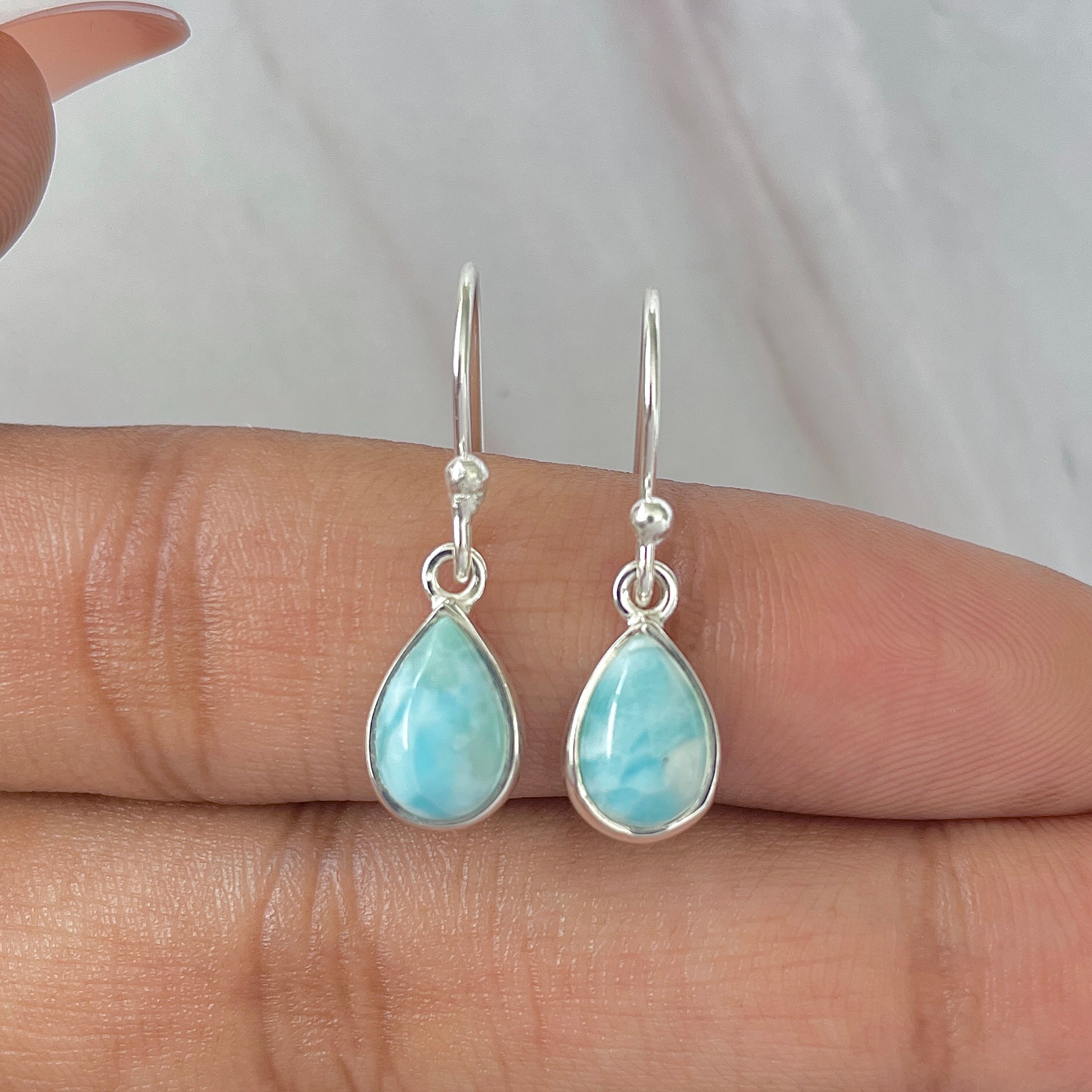 Larimar Earring-(LAR-E-861.)