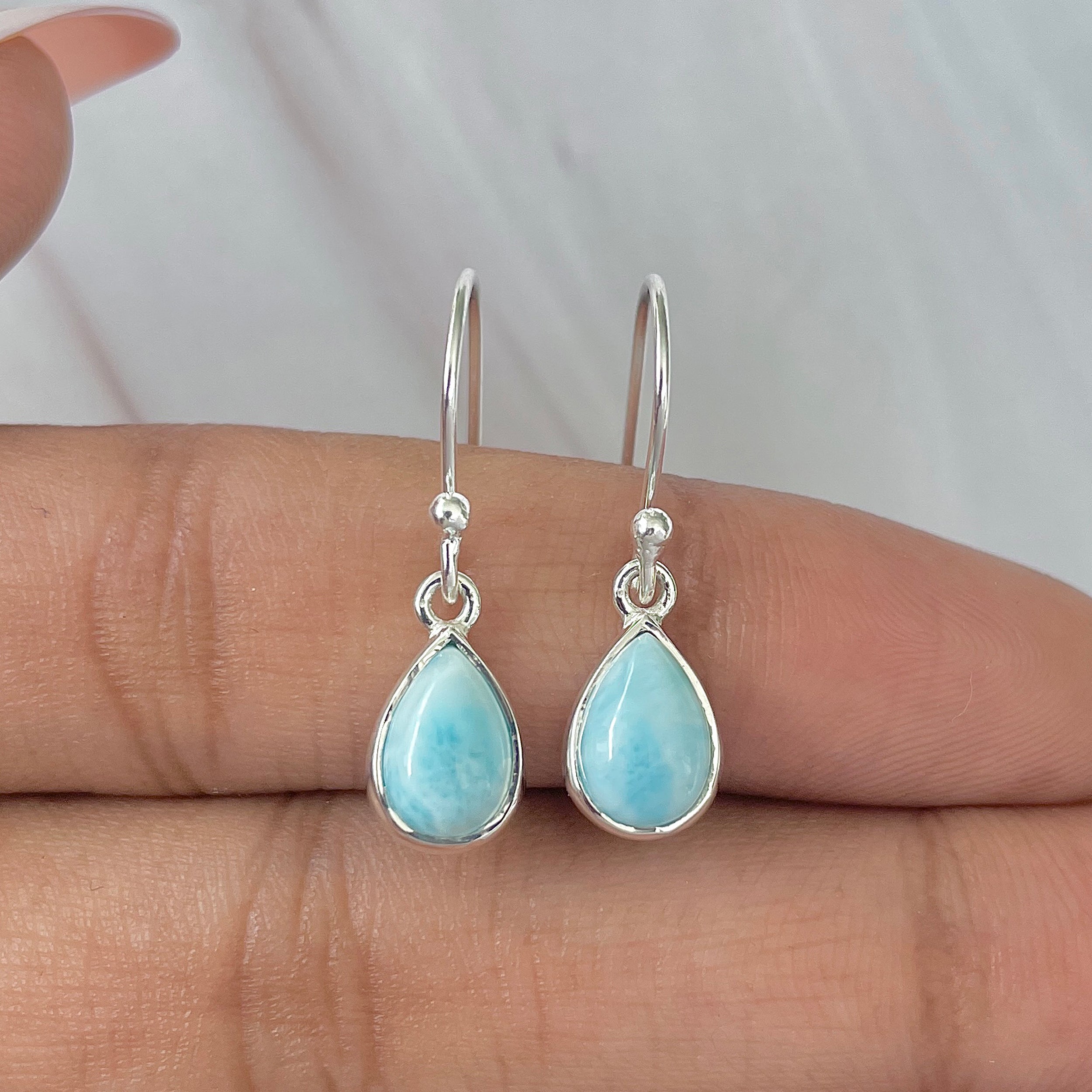 Larimar Earring-(LAR-E-862.)