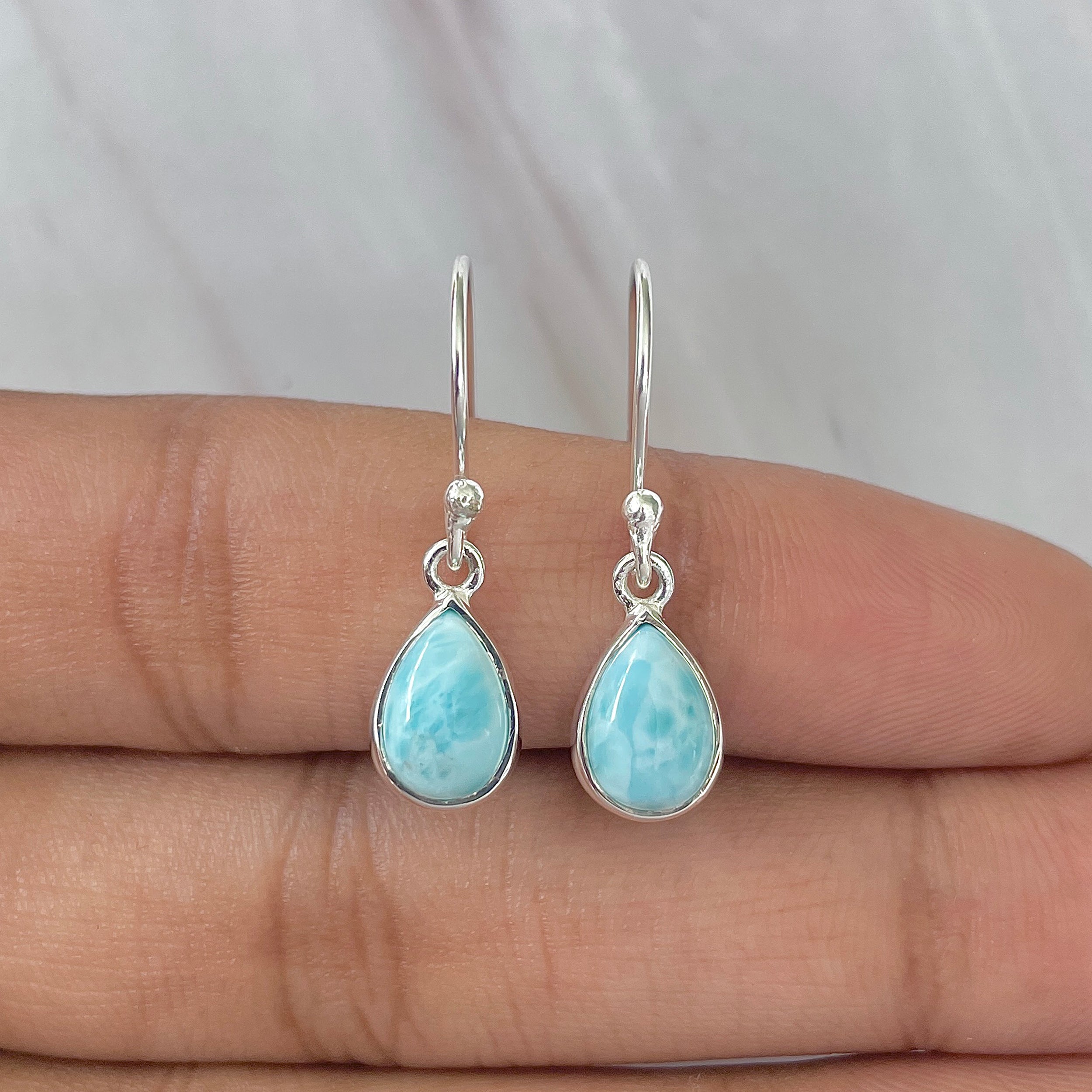 Larimar Earring-(LAR-E-863.)
