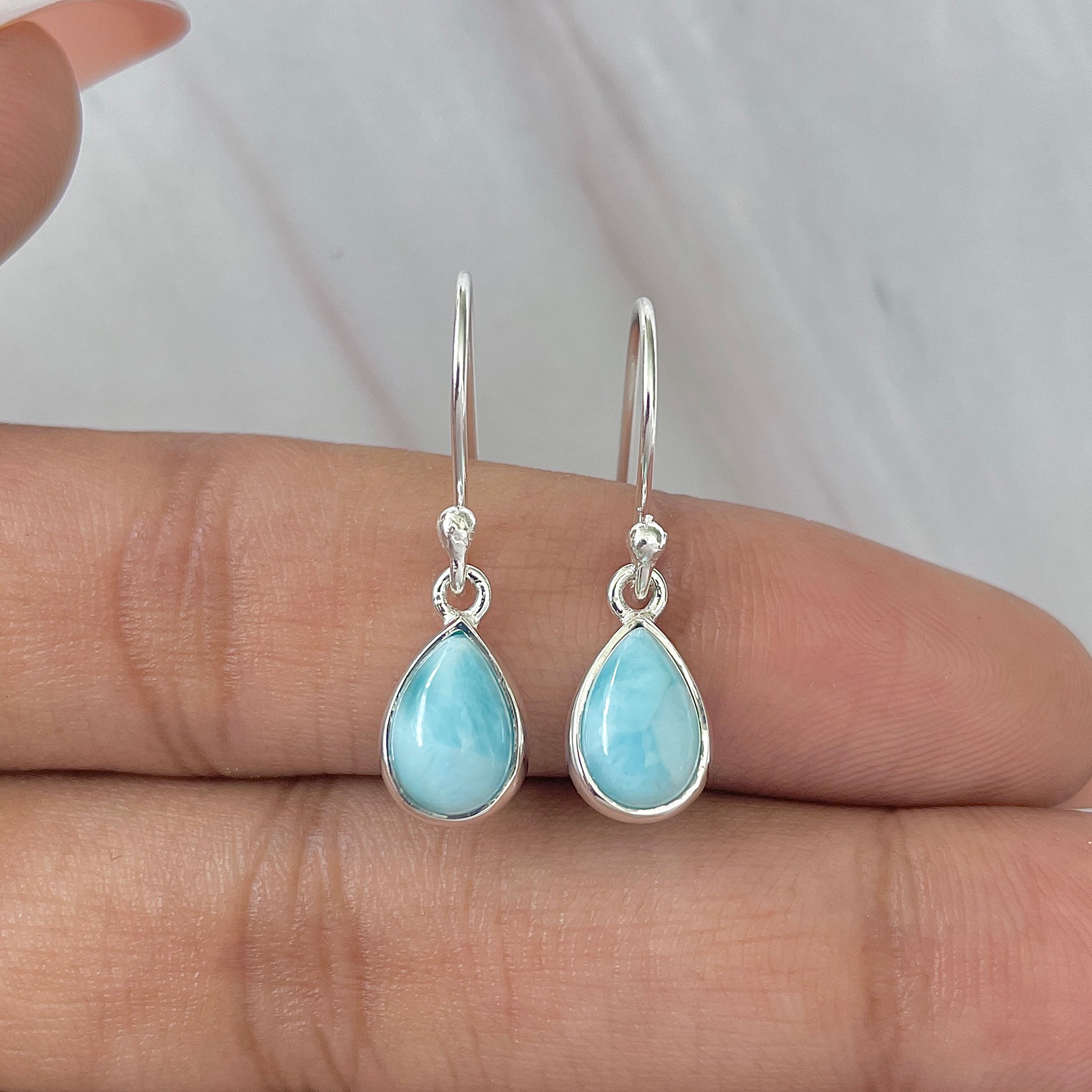 Larimar Earring-(LAR-E-865.)