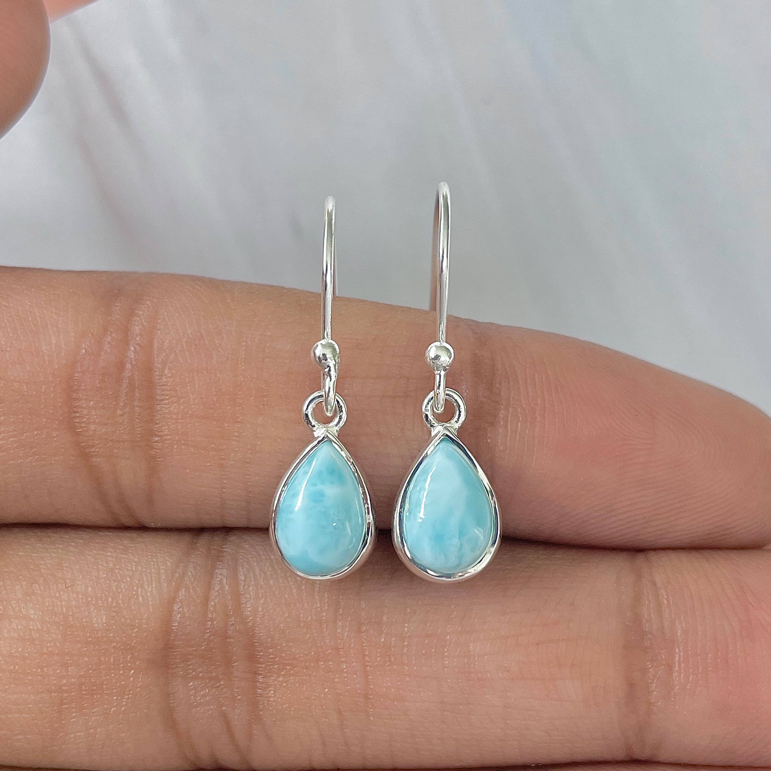 Larimar Earring-(LAR-E-867.)