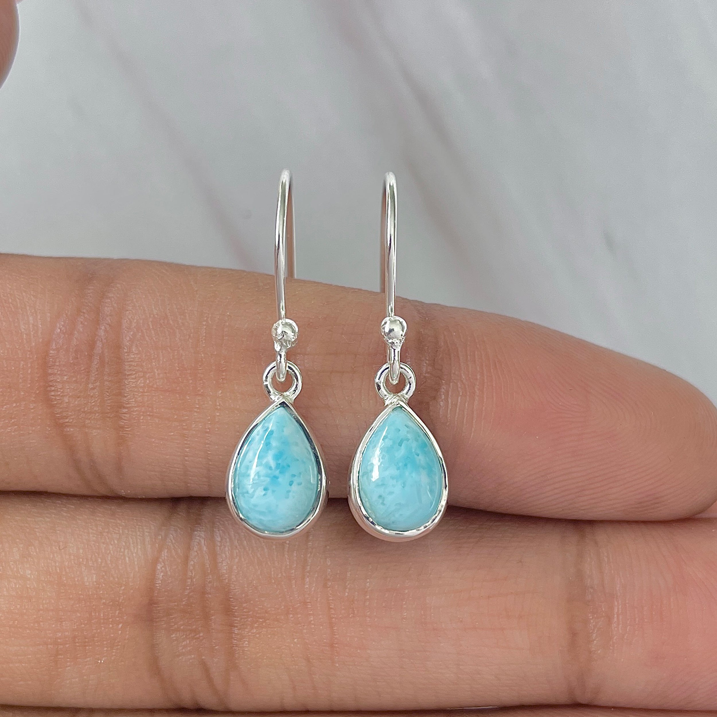 Larimar Earring-(LAR-E-869.)