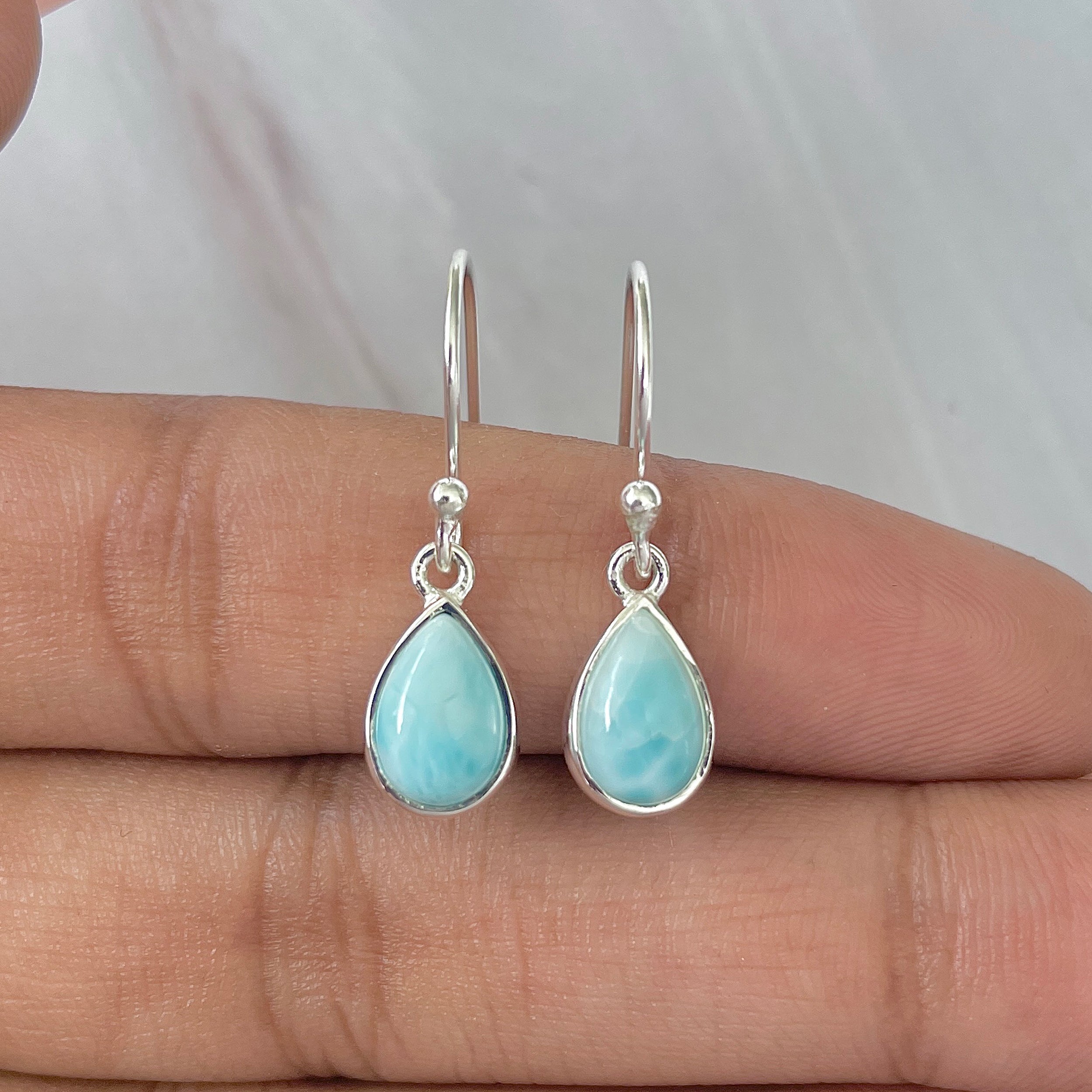 Larimar Earring-(LAR-E-870.)