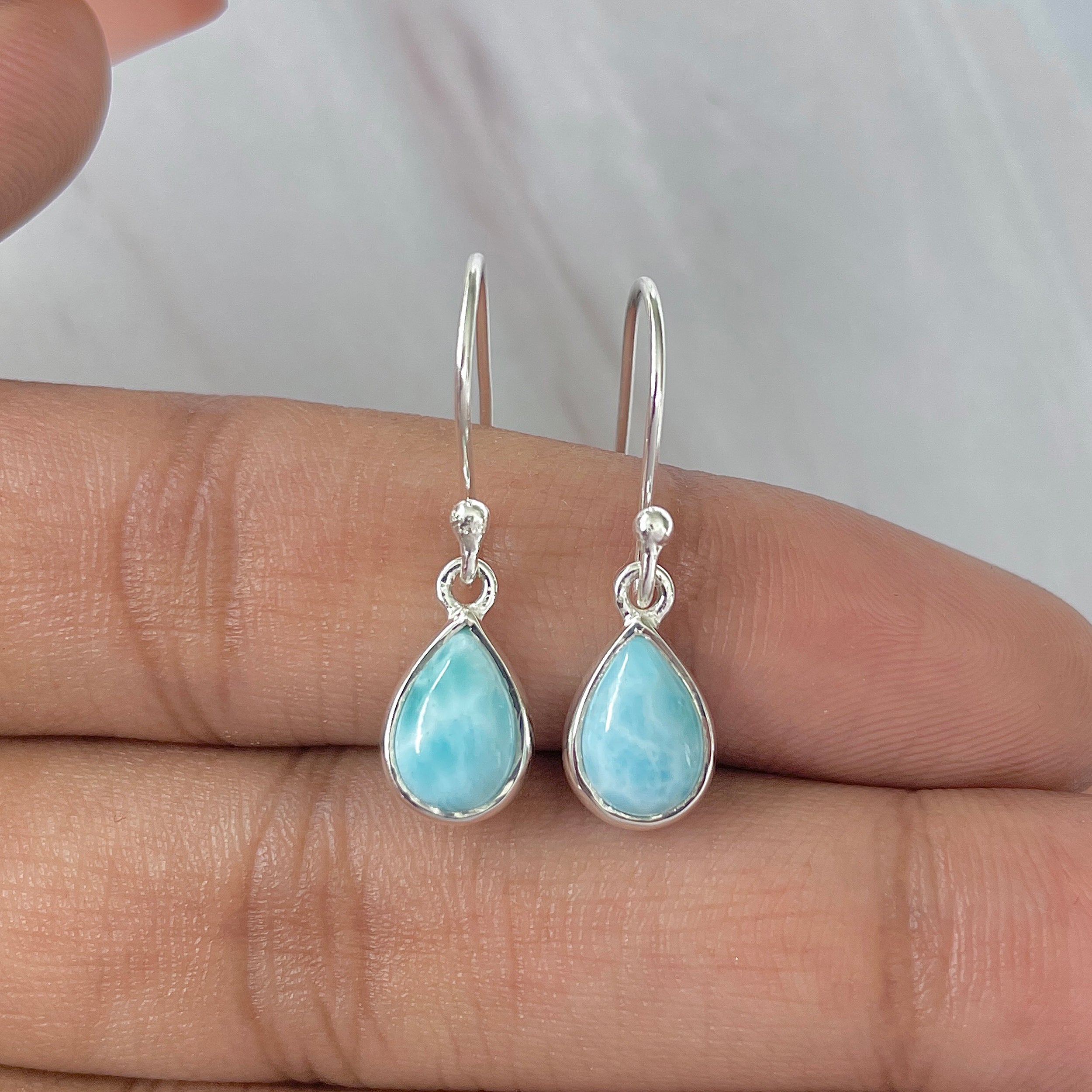 Larimar Earring-(LAR-E-871.)