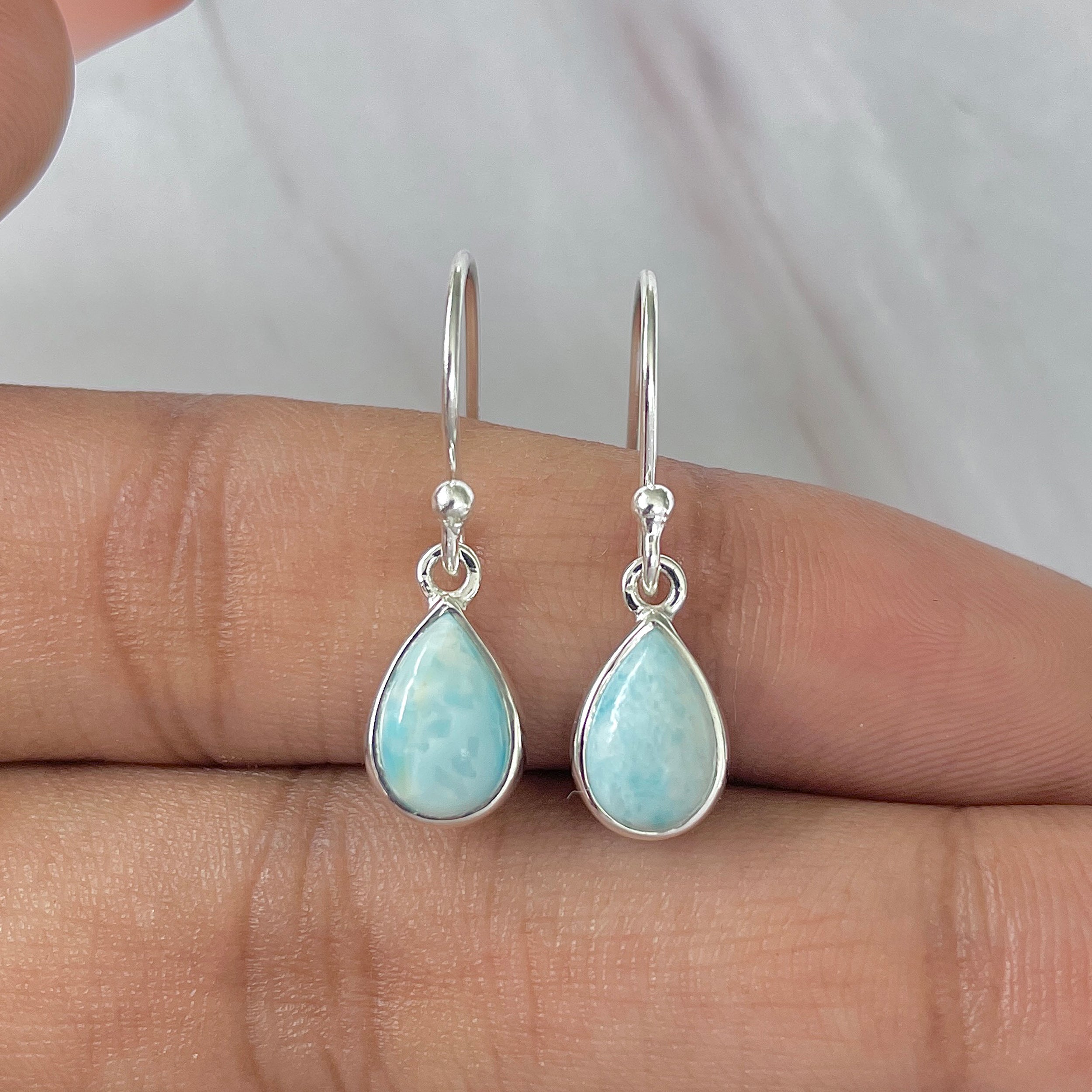 Larimar Earring-(LAR-E-872.)
