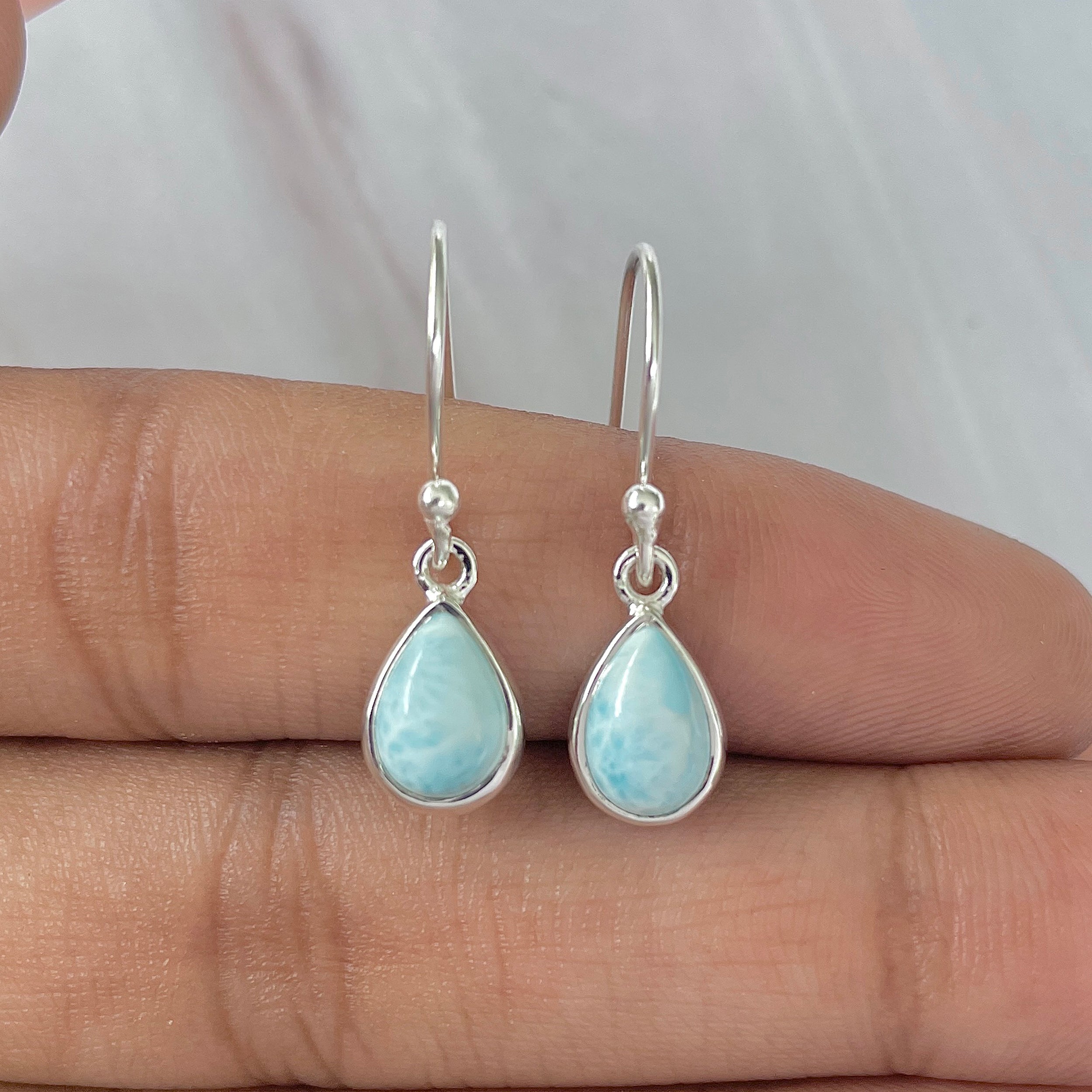 Larimar Earring-(LAR-E-873.)