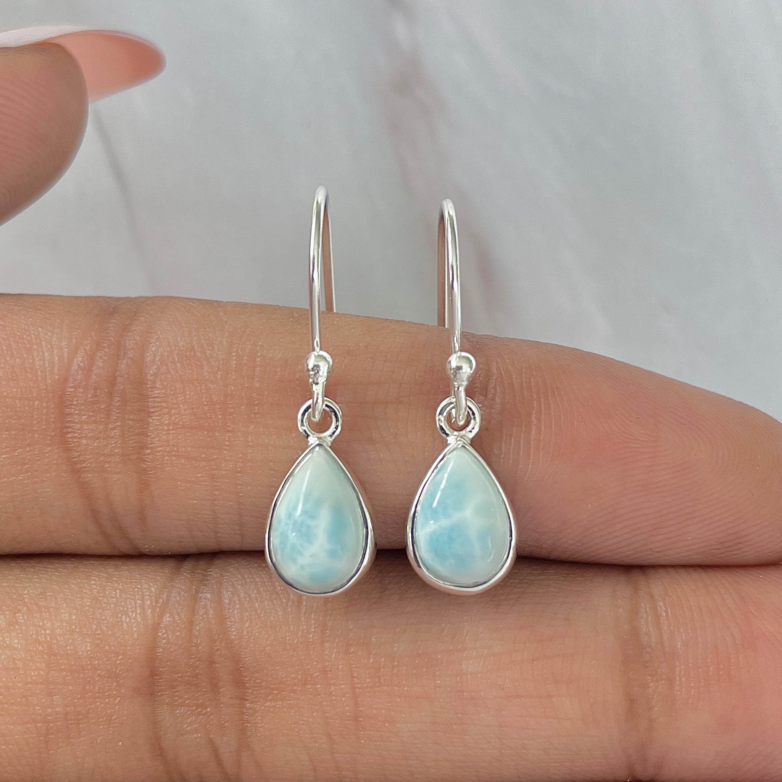 Larimar Earring-(LAR-E-874.)