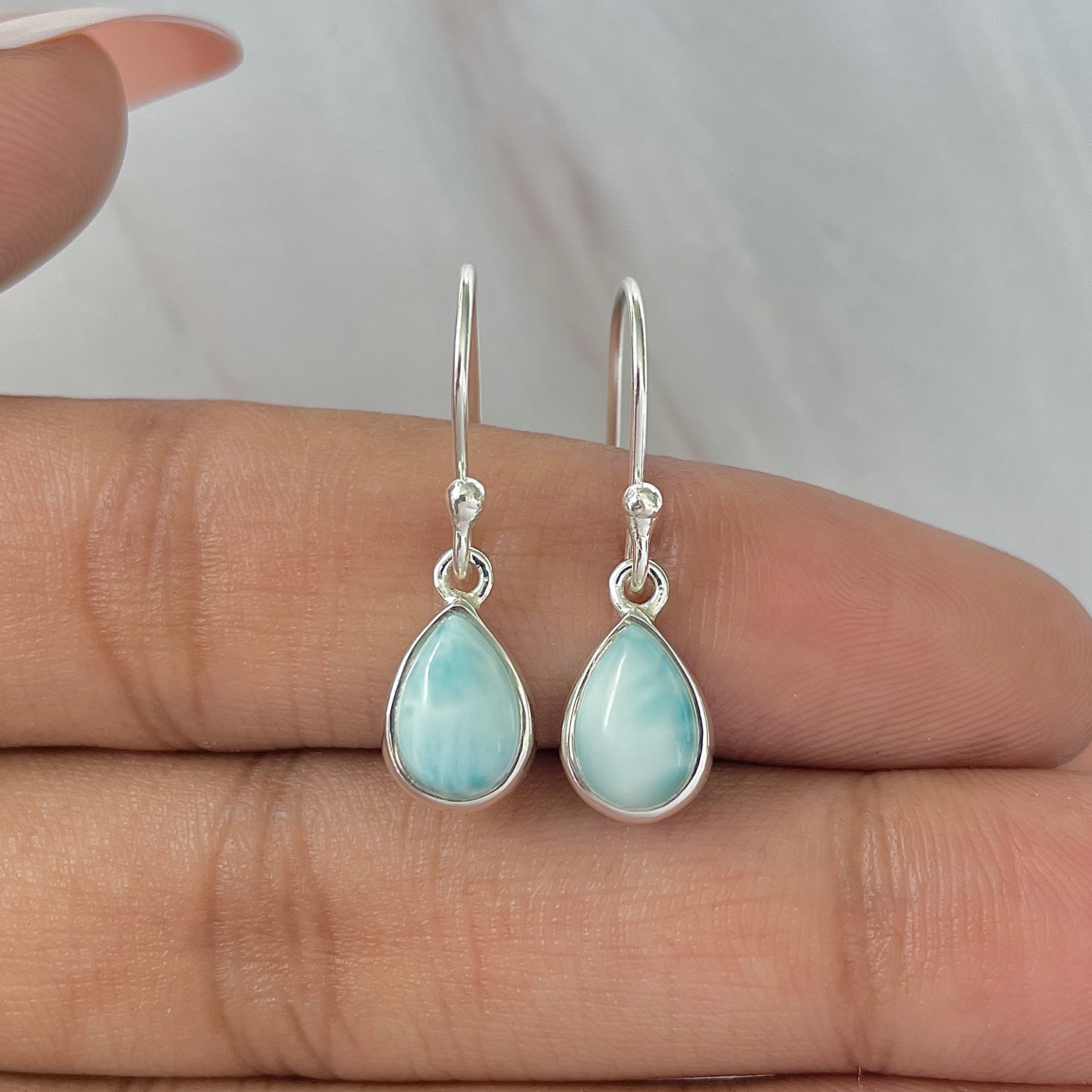 Larimar Earring-(LAR-E-875.)
