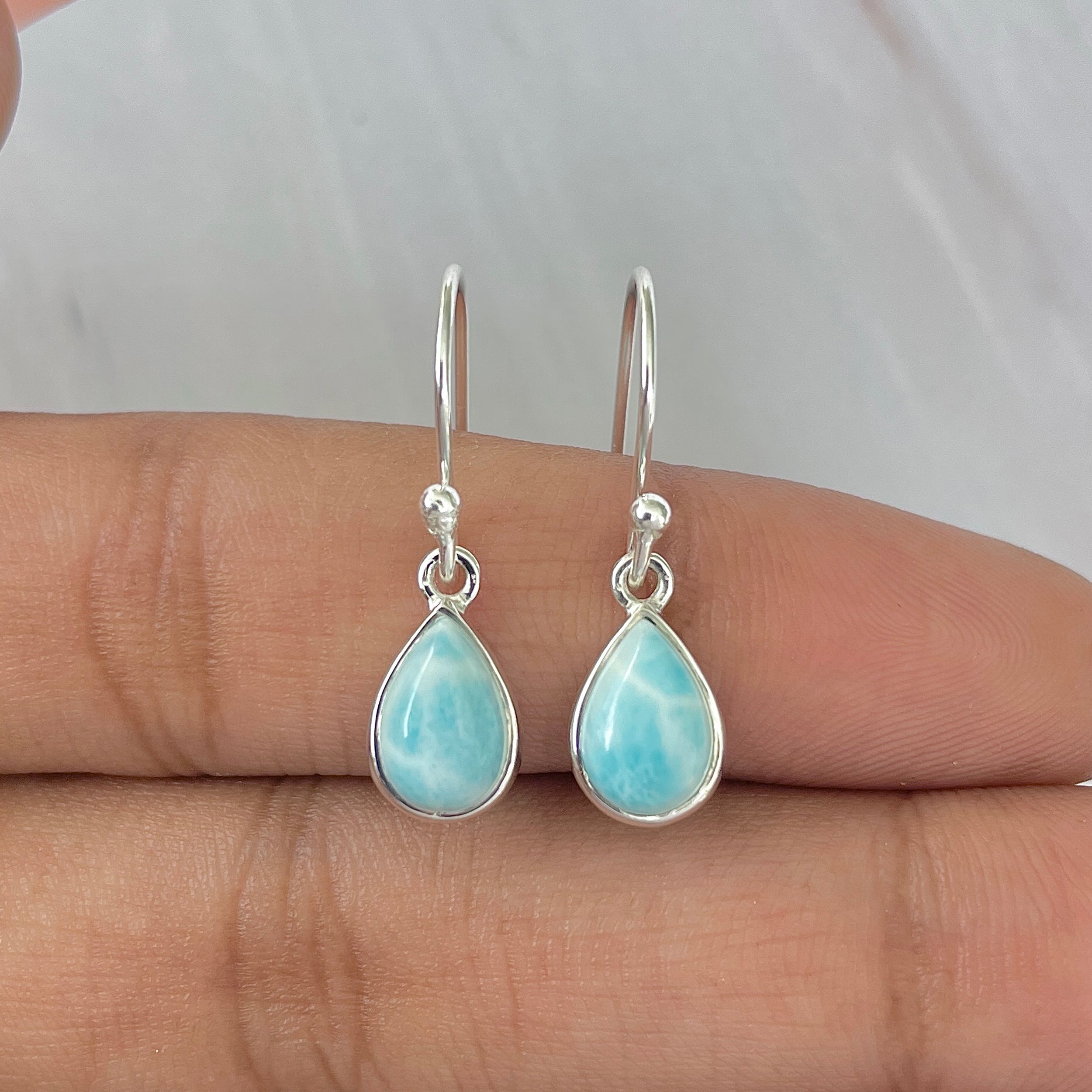 Larimar Earring-(LAR-E-876.)