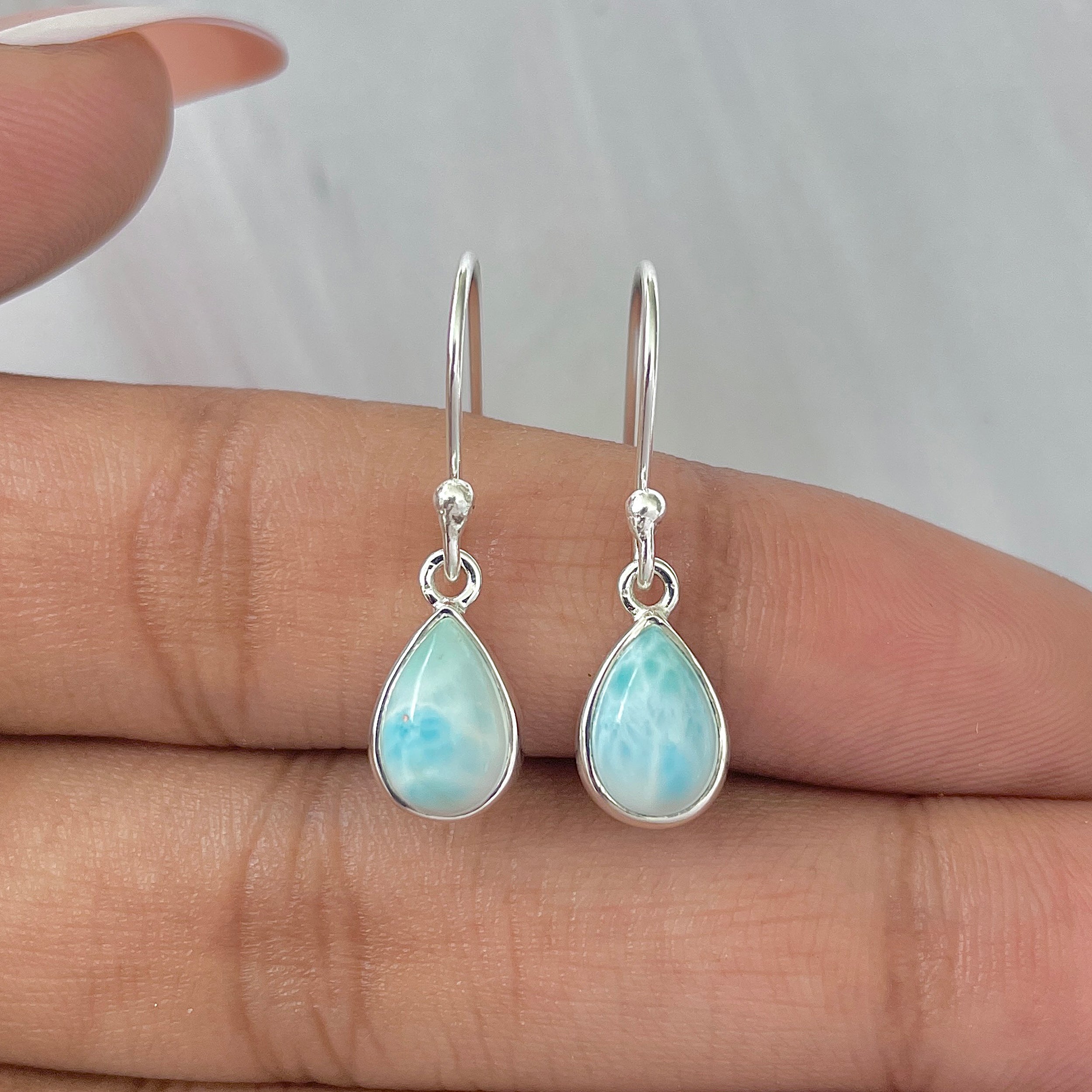 Larimar Earring-(LAR-E-877.)