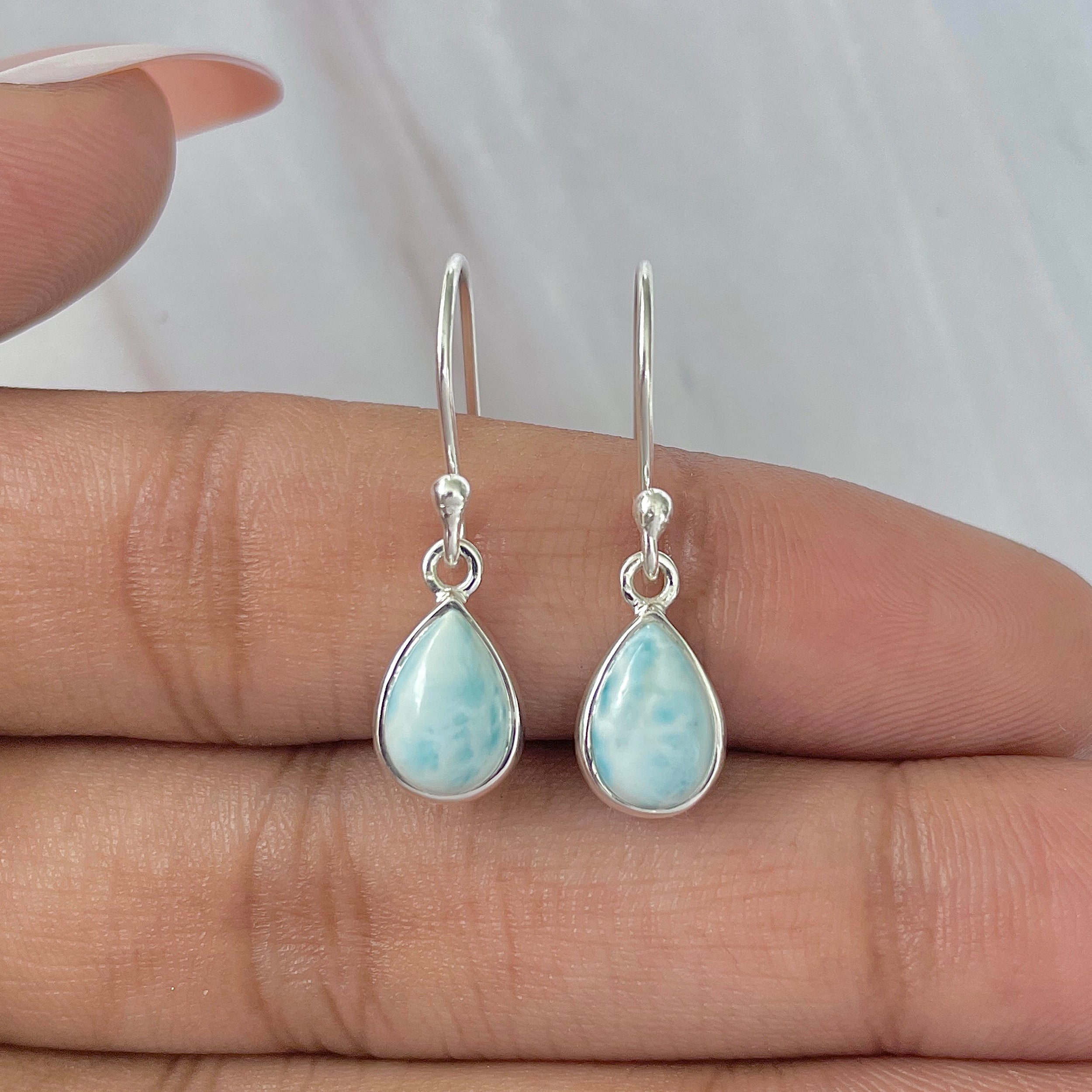 Larimar Earring-(LAR-E-878.)