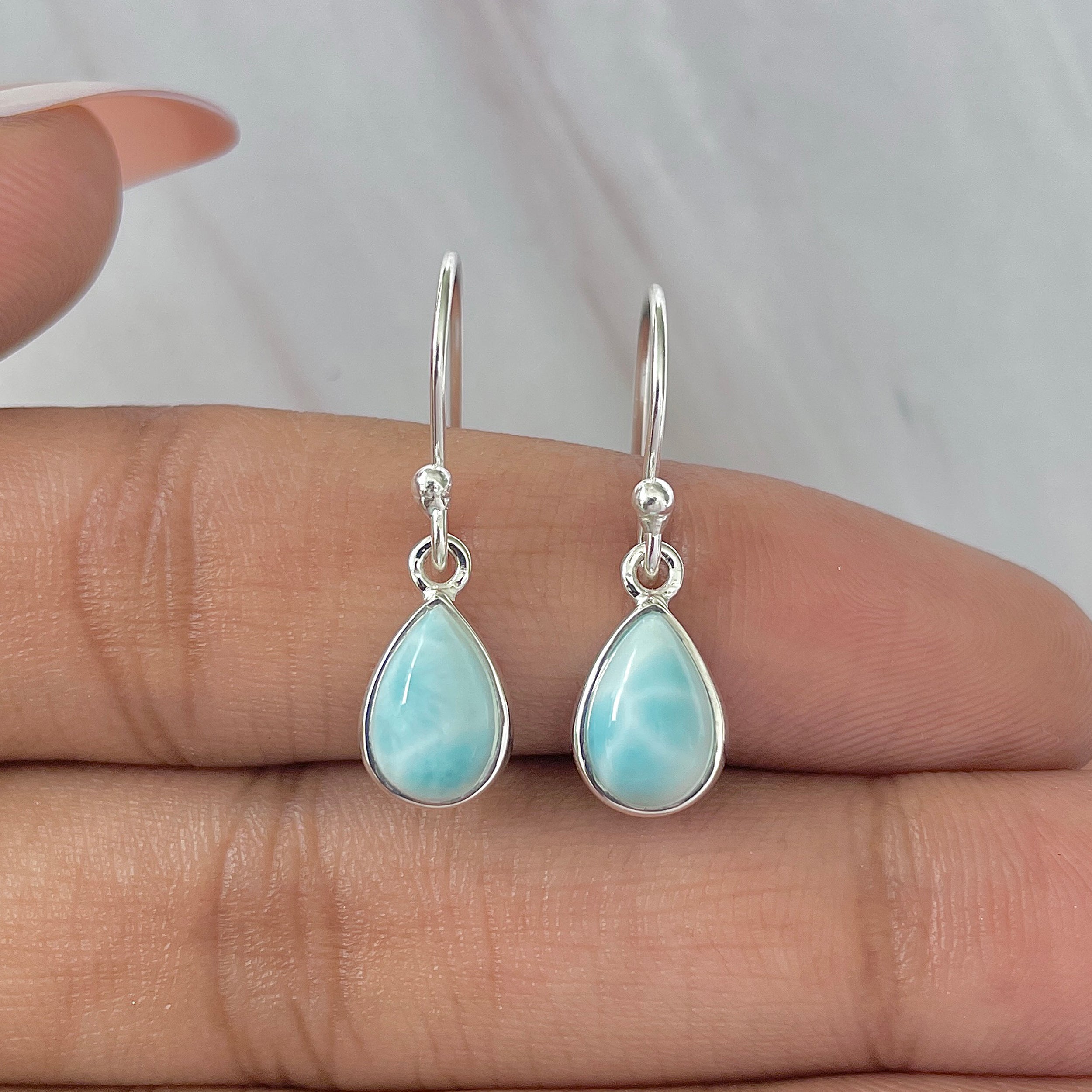 Larimar Earring-(LAR-E-879.)