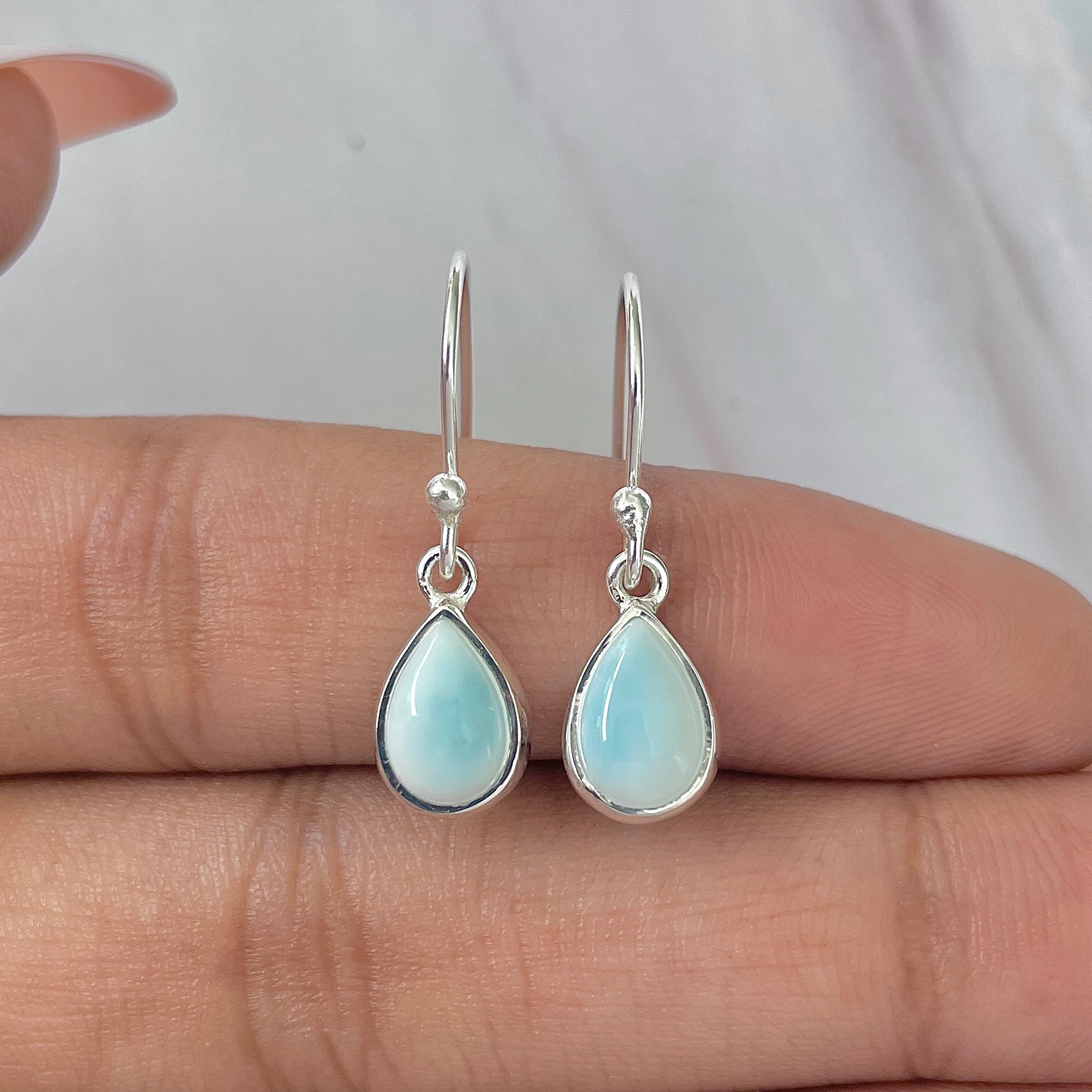 Larimar Earring-(LAR-E-882.)