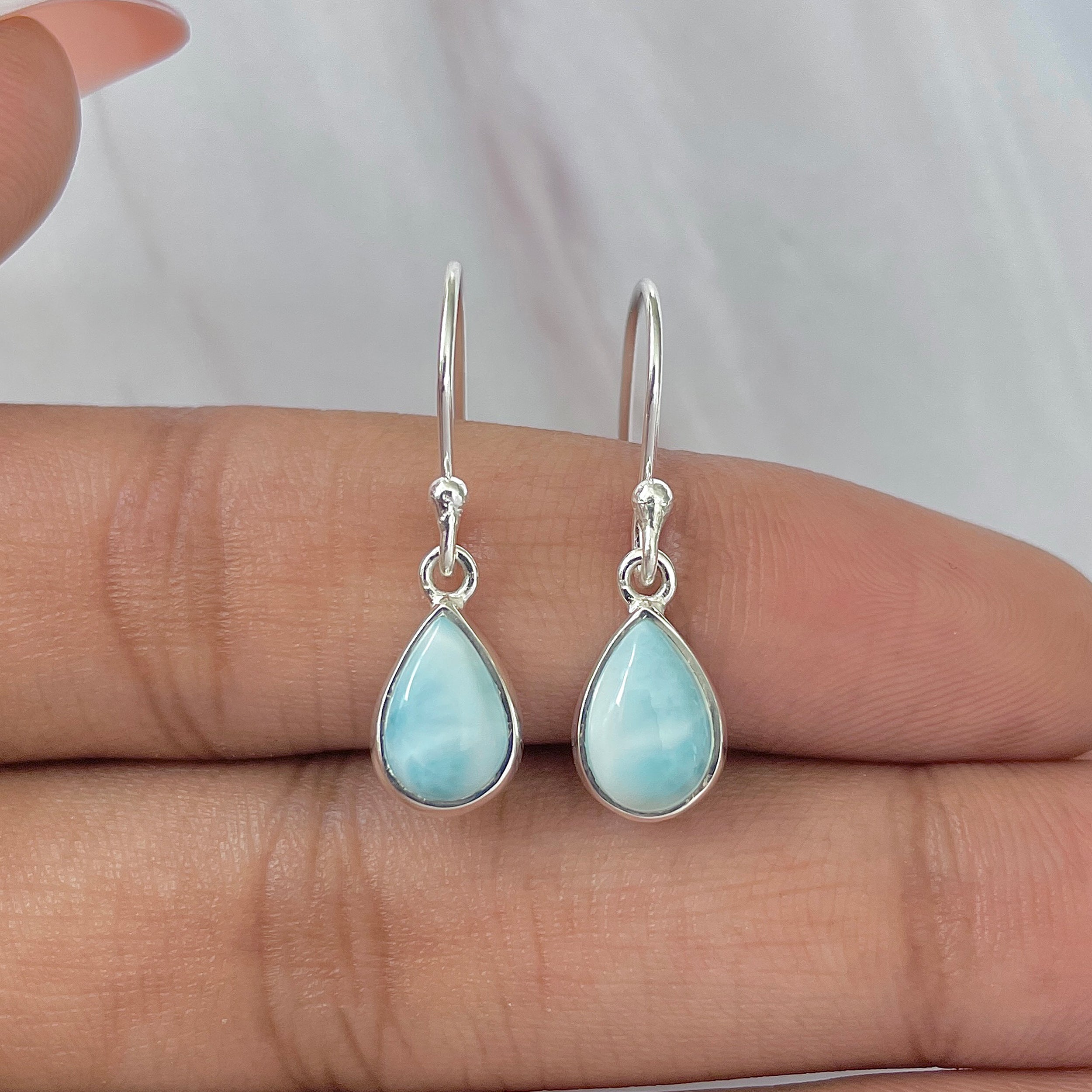 Larimar Earring-(LAR-E-884.)