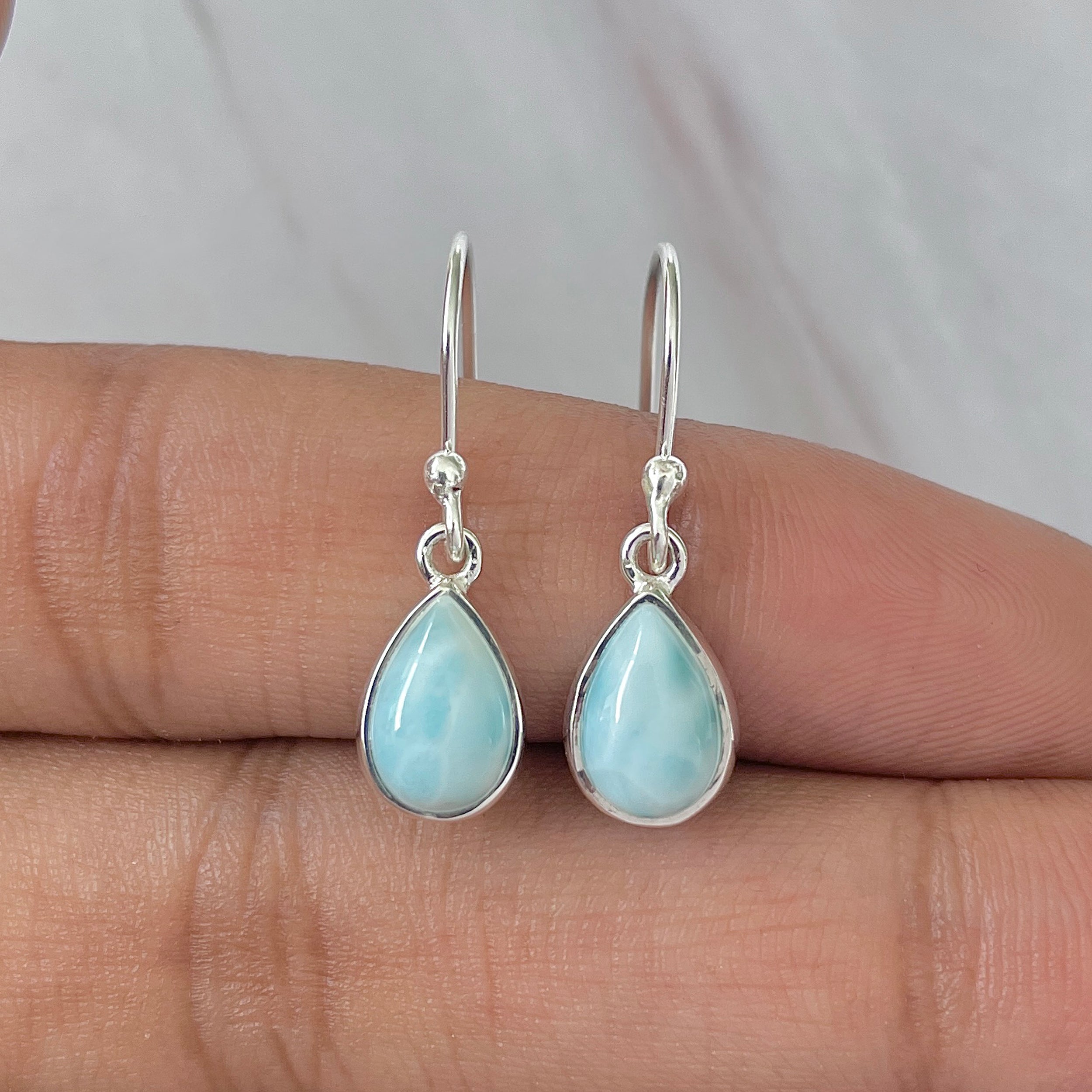 Larimar Earring-(LAR-E-885.)