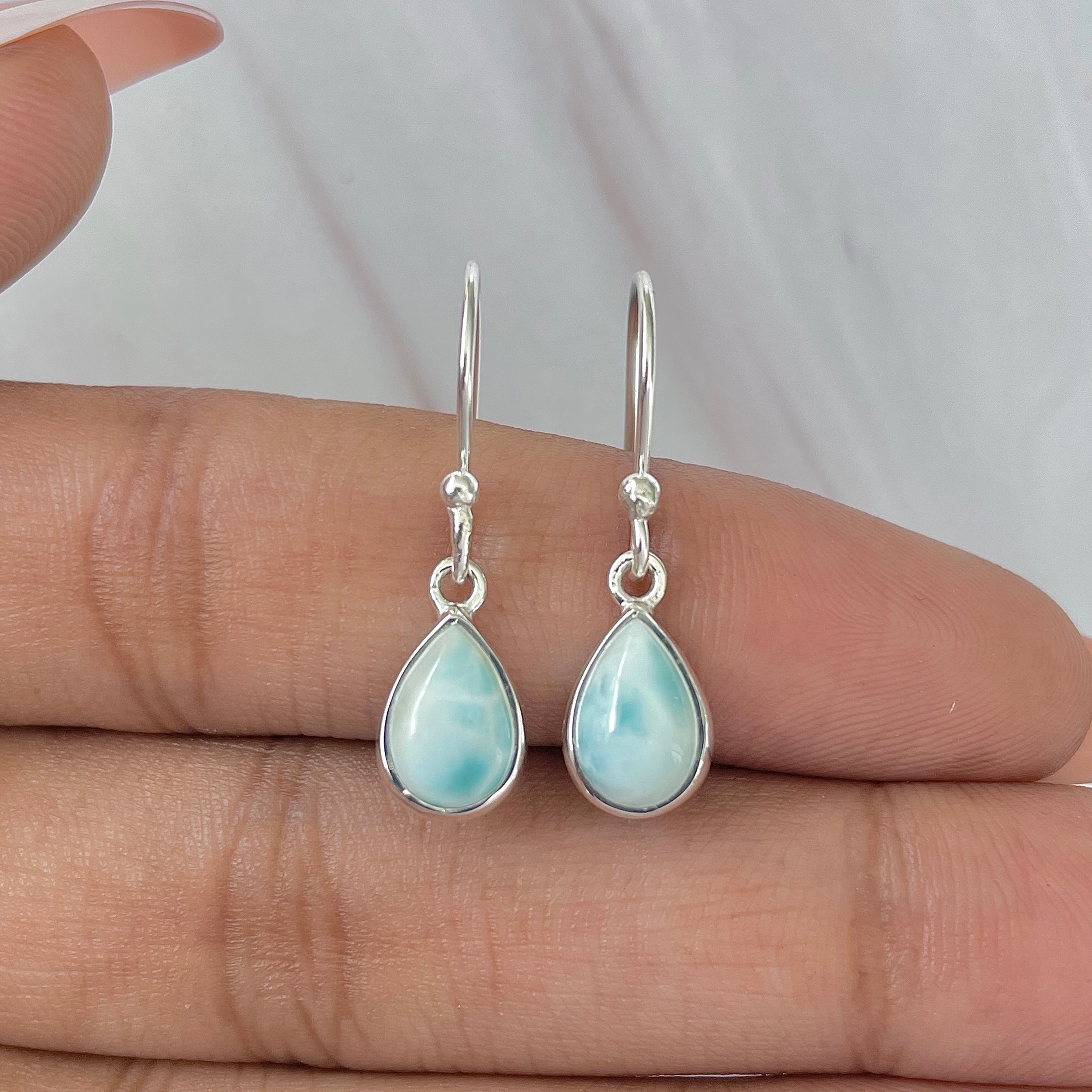 Larimar Earring-(LAR-E-886.)