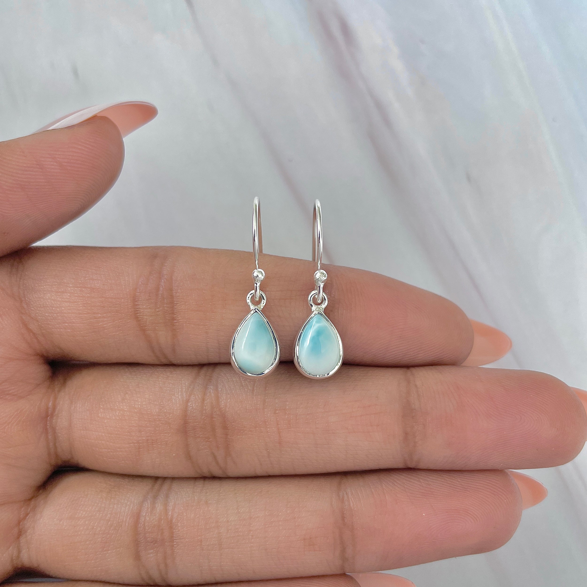 Larimar Earring-(LAR-E-887.)