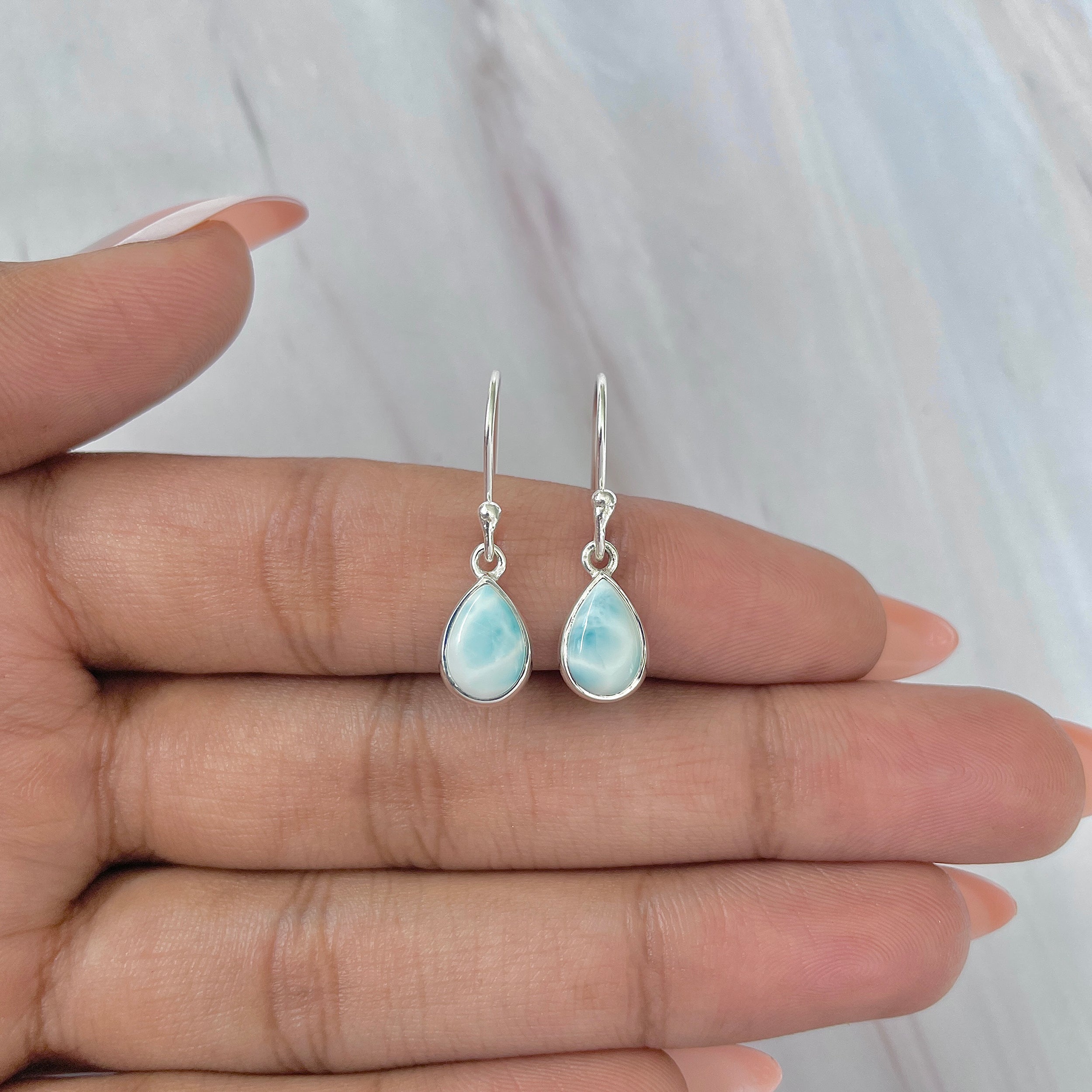 Larimar Earring-(LAR-E-889.)