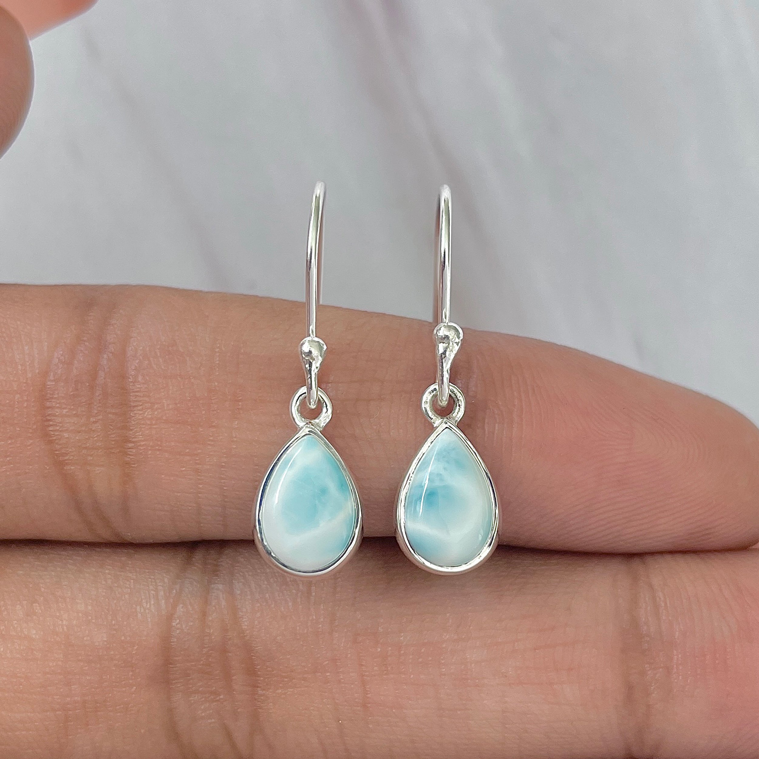 Larimar Earring-(LAR-E-889.)